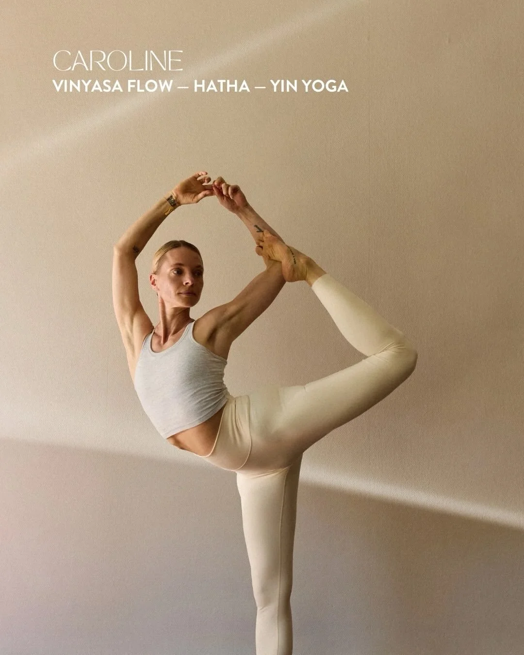 Meet our new teachers 🤍

CAROLINE&nbsp;@get.to.mat  Yoga teacher and meditation practitioner blending dynamic Vinyasa, Hatha and Yin Yoga with a deep passion for mindful movement. Her classes connect breath, presence and flow, creating space to rech