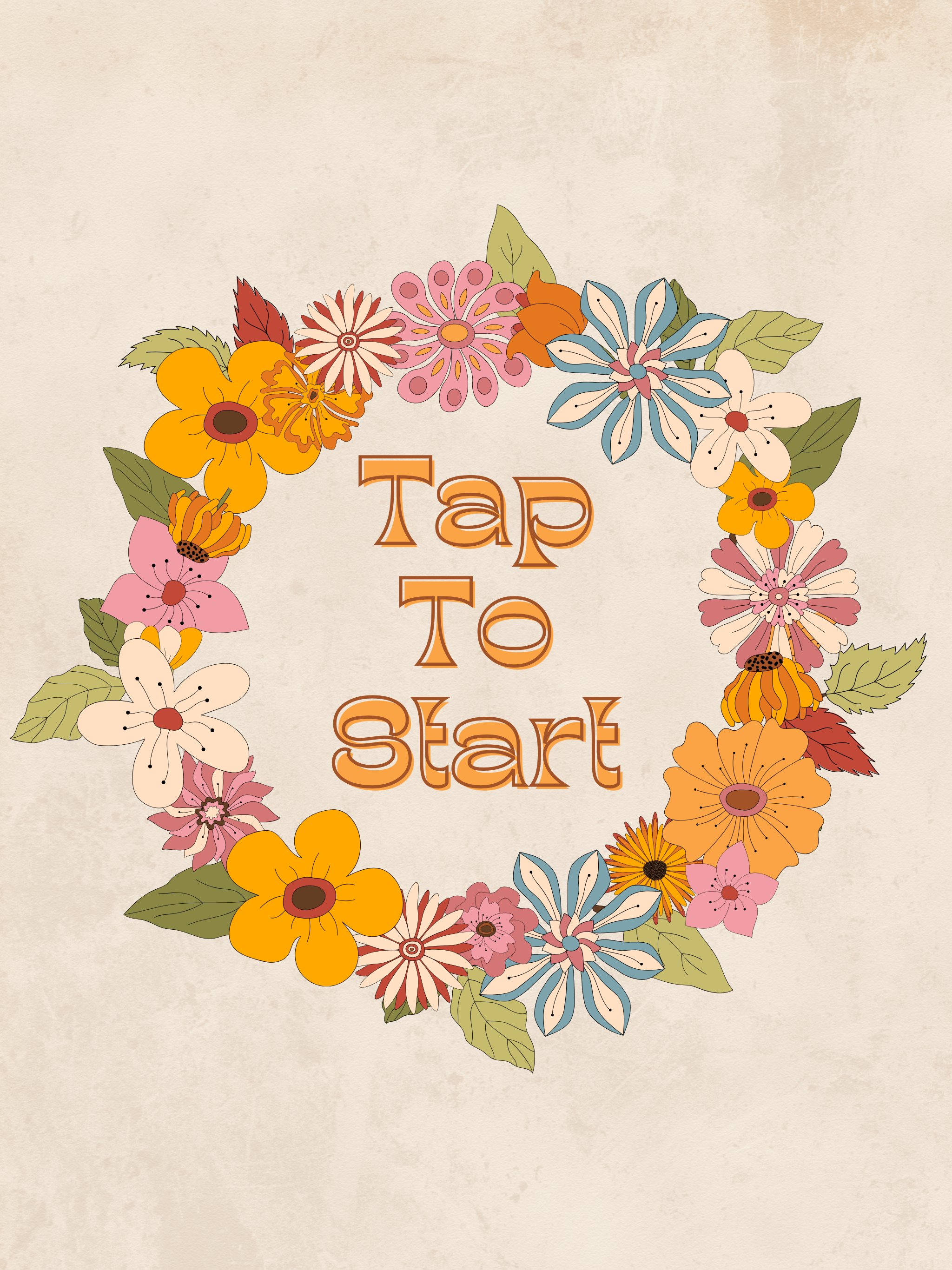 Retro Floral Circle