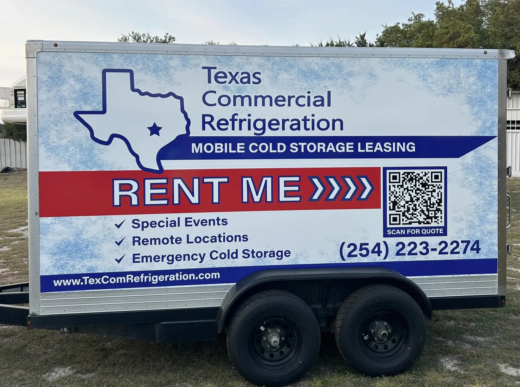 Mobile Cold Storage Trailer Rental Texas Commercial Refrigeration Central Texas