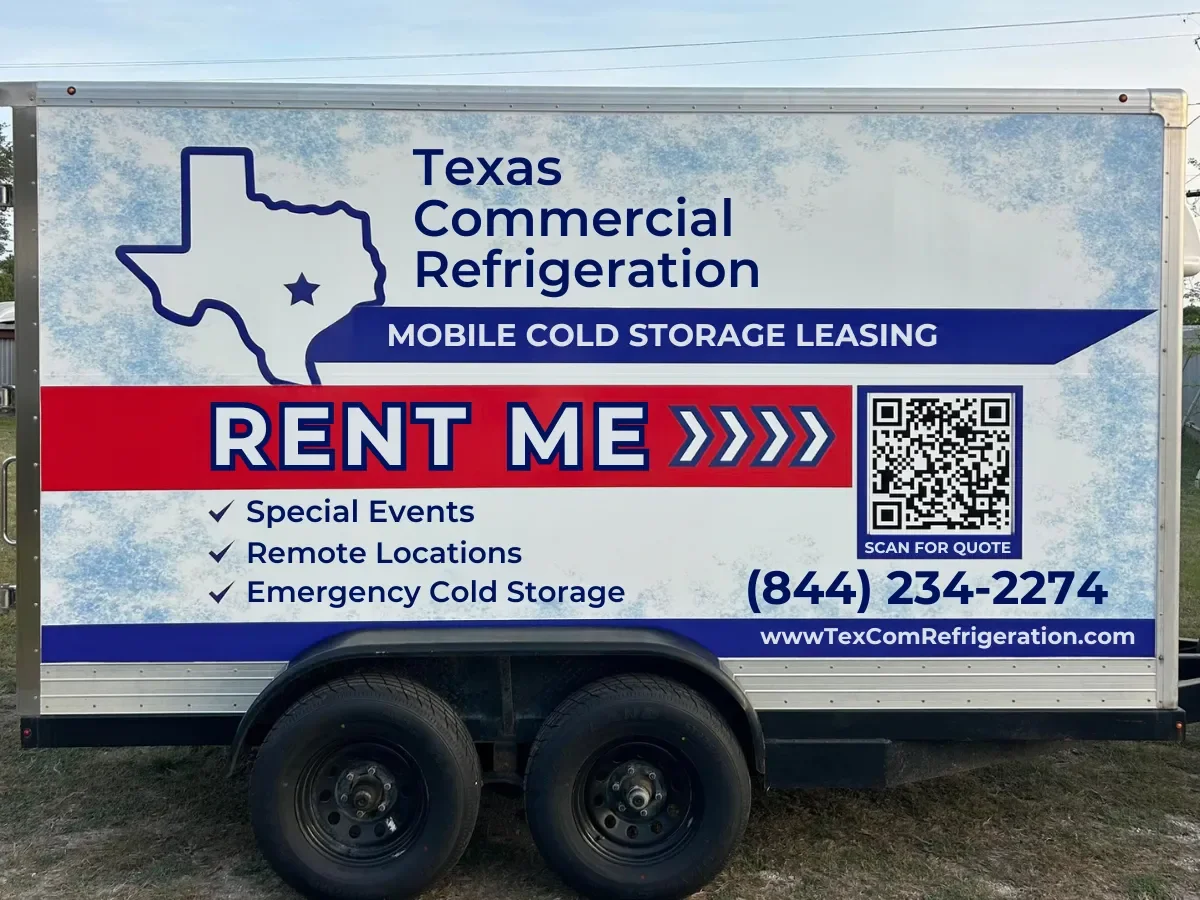 Mobile Cold Storage Trailer Rental from Texas Commercial Refrigeration