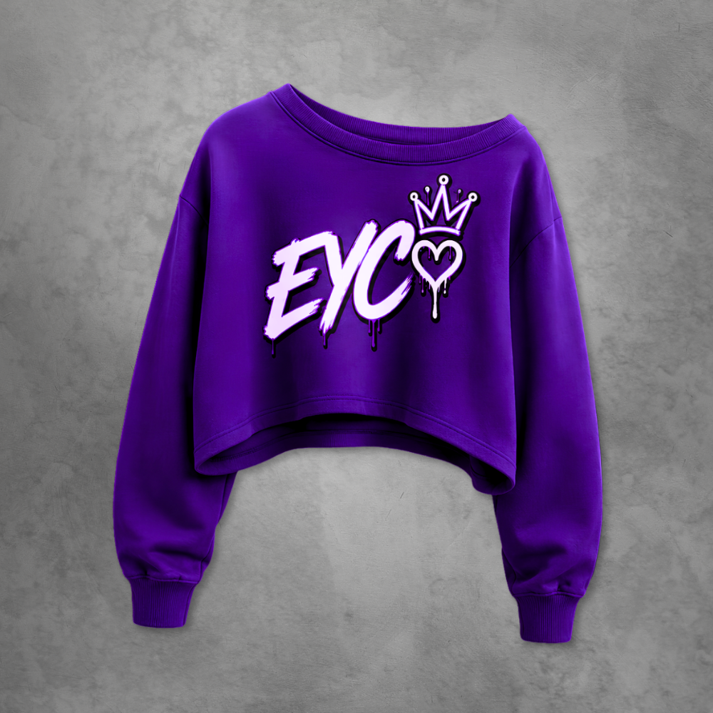 EYC Merch - Front Long Sleeve Crop Top (Purple).png