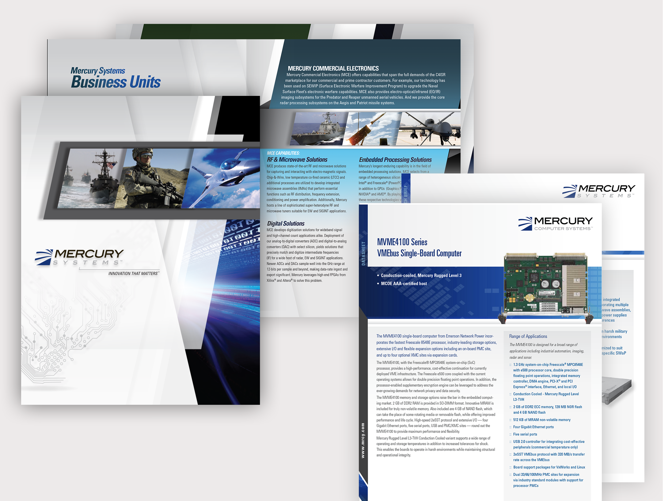 Mercury Systems branding – Corporate brochure and collateral