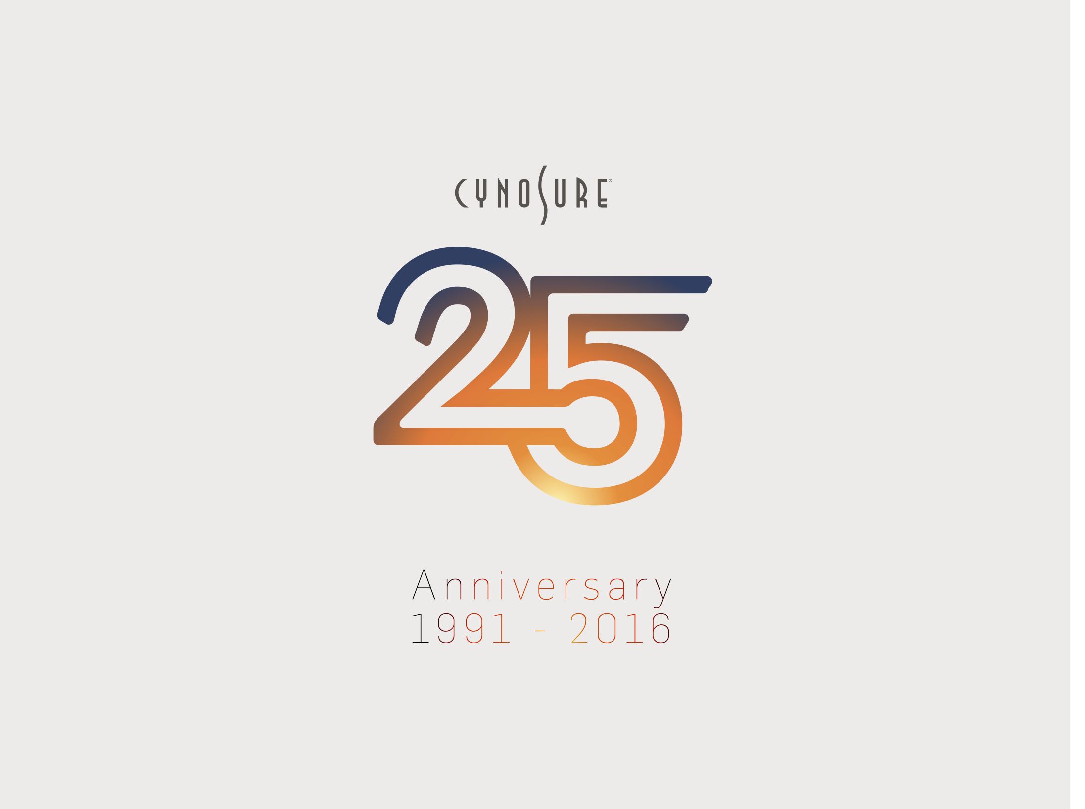 Cynosure 25th Anniversary logo branding