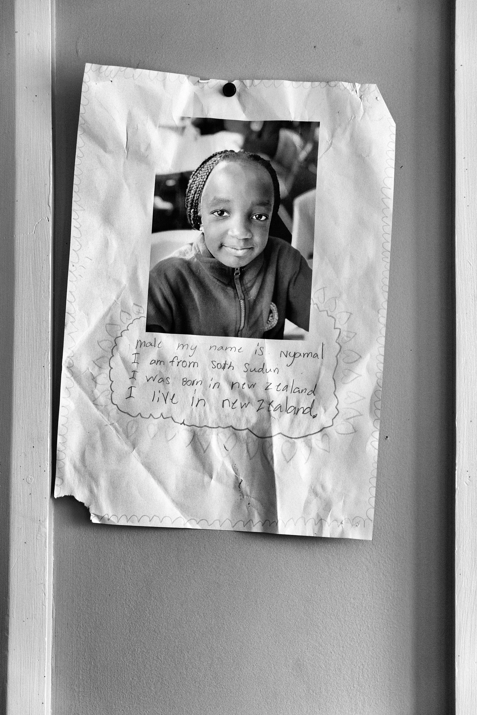 “I hung it up on my bedroom wall.”