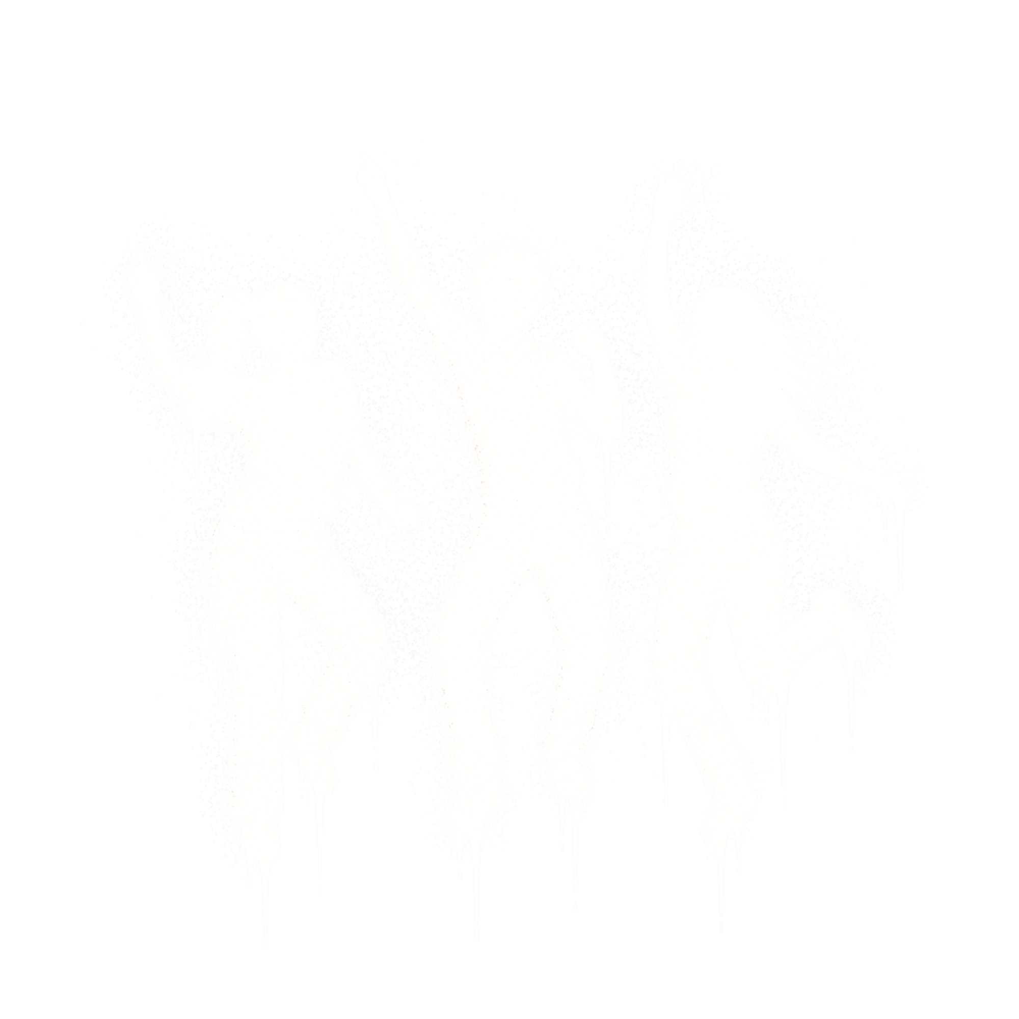 Black background with white paint splatters forming the word "love" and a hand reaching upward.