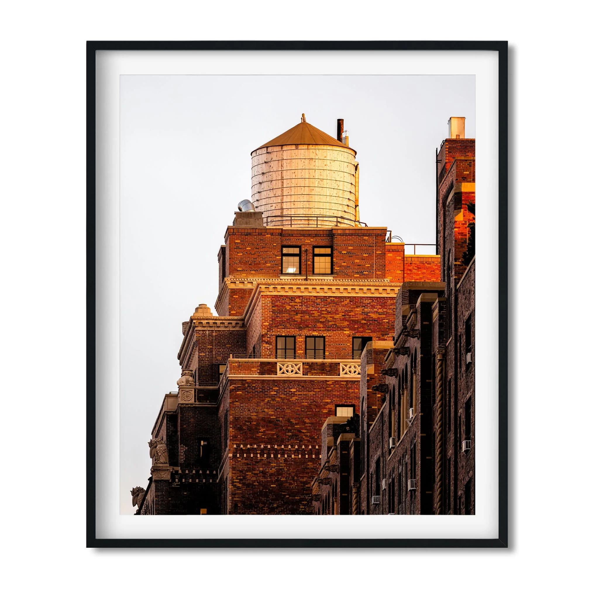 Water Tower at Sunset in Chelsea Manhattan - NYC Photography Color Fine Art Print Wall Art