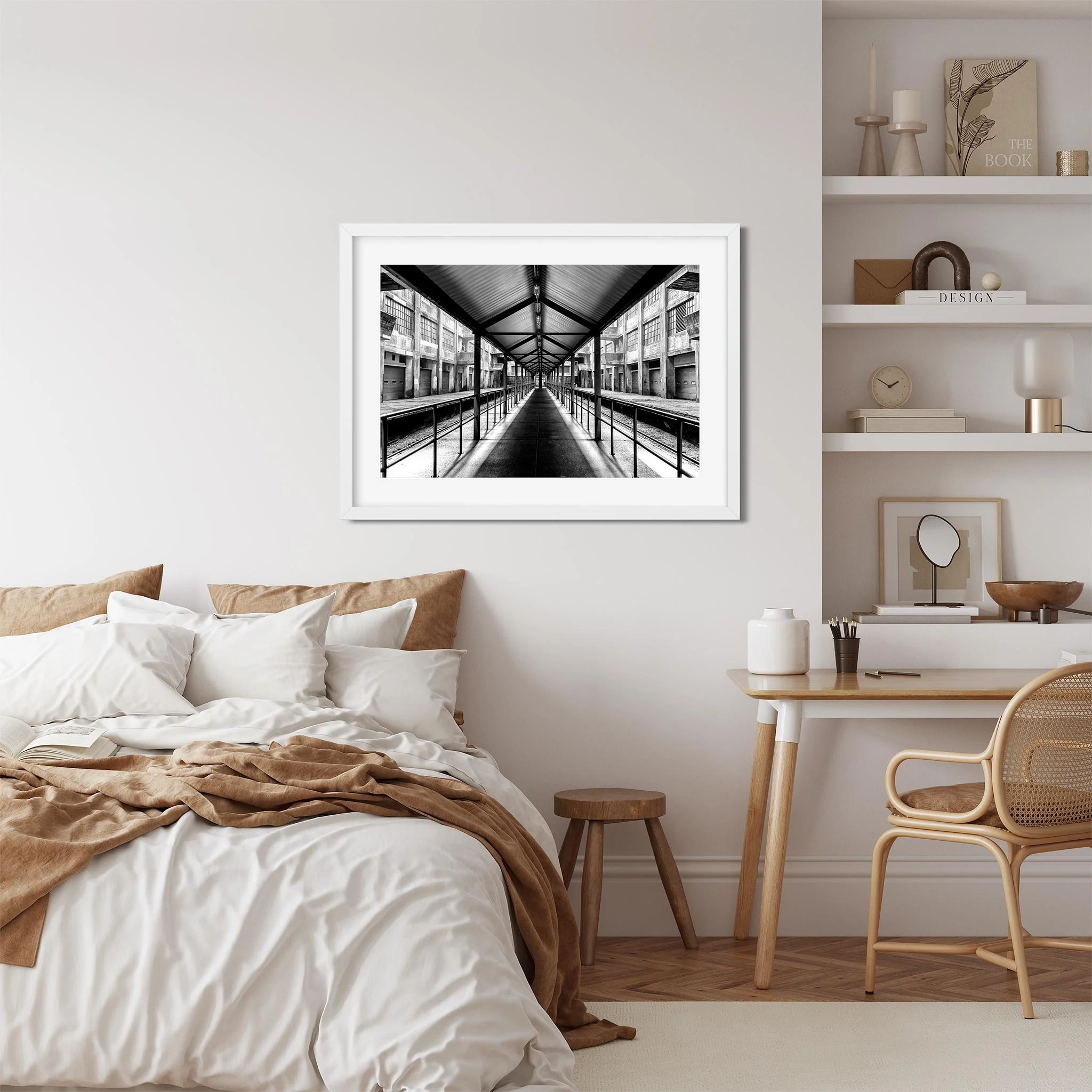 Brooklyn Army Terminal - Black and White New York City Architecture Photography Fine Art Print