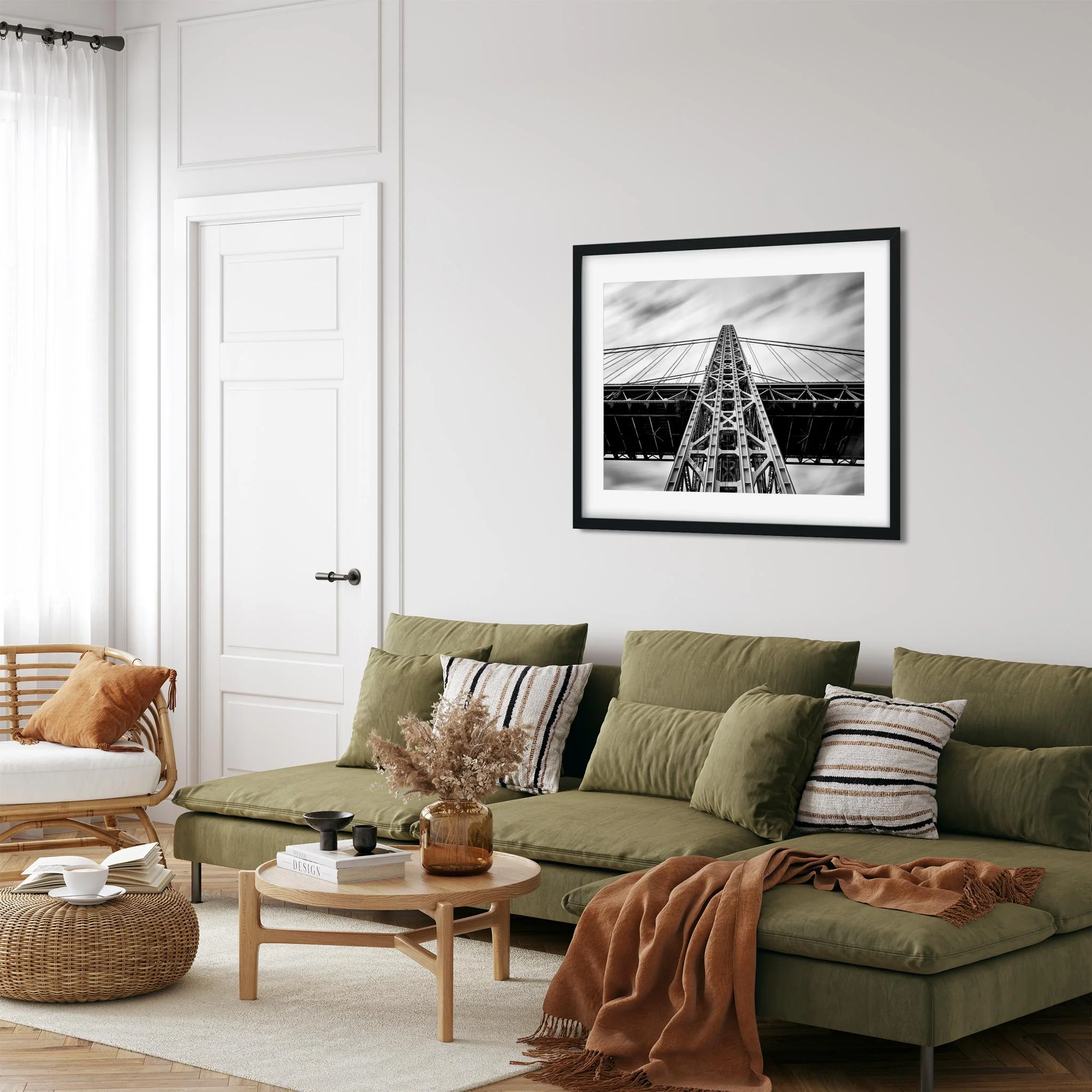 George Washington Bridge - Black and White New York City Architecture Photography Fine Art Print
