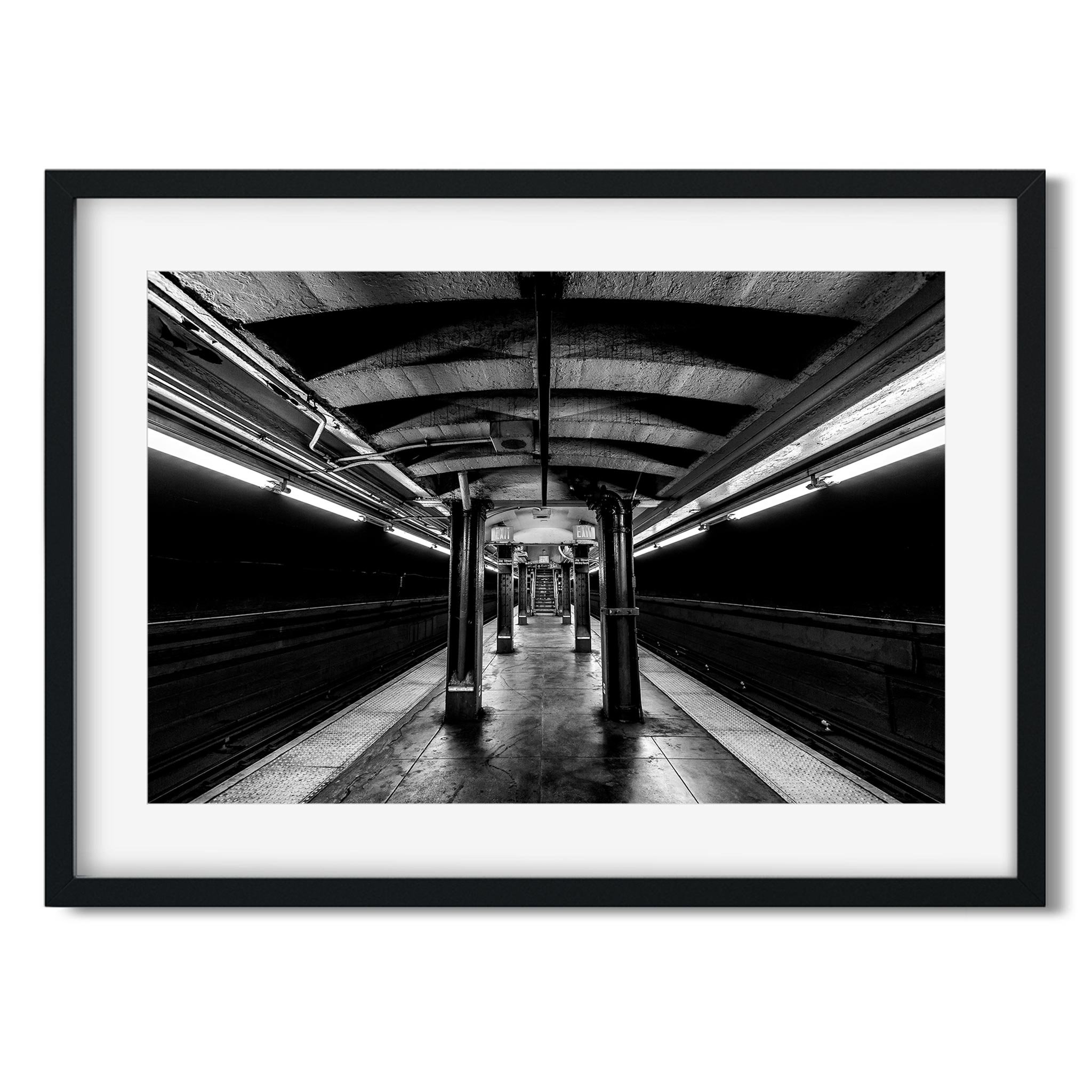 Jay Street Metrotech Subway - Black and White New York City Architecture Photography Fine Art Print
