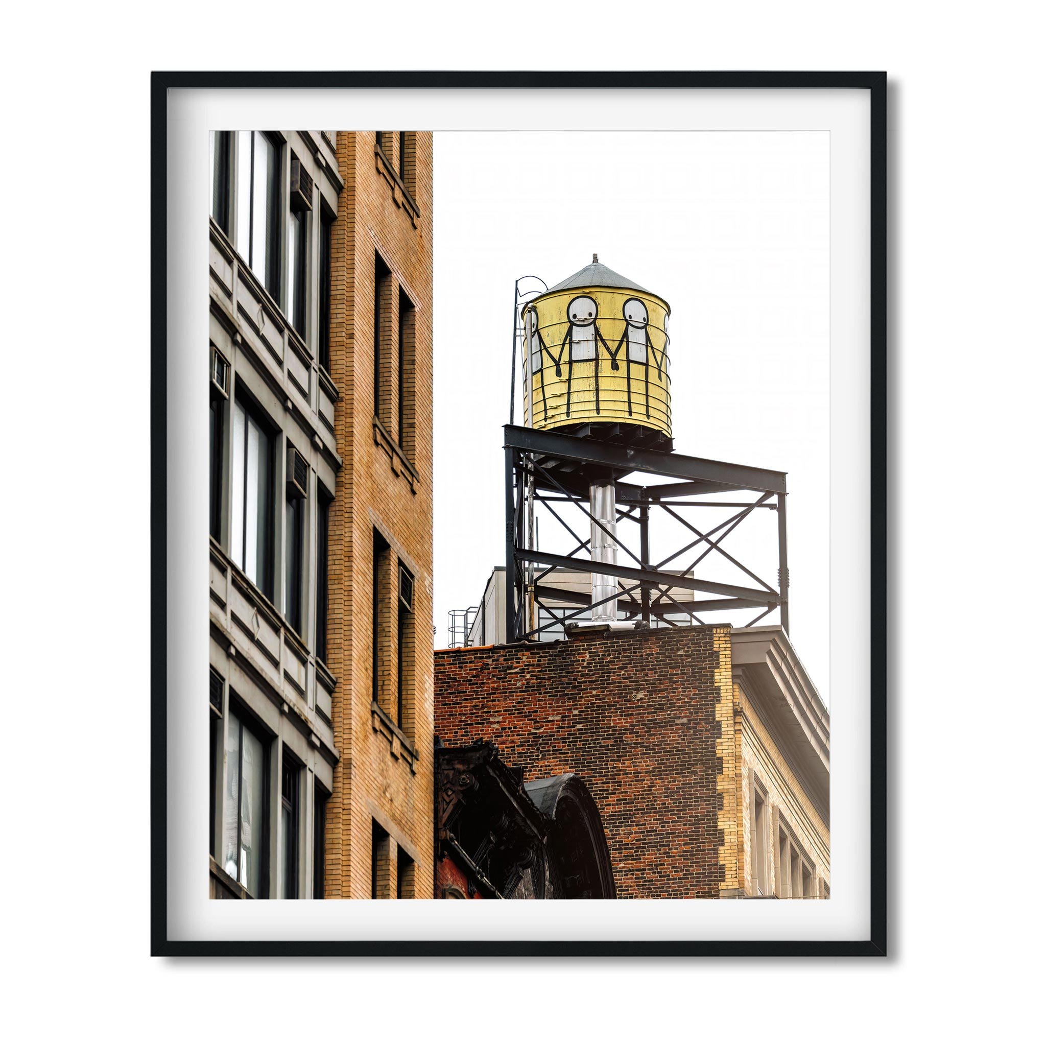 Water Tower painted by STIK in East Village - NYC Photography Color Fine Art Print Wall Art