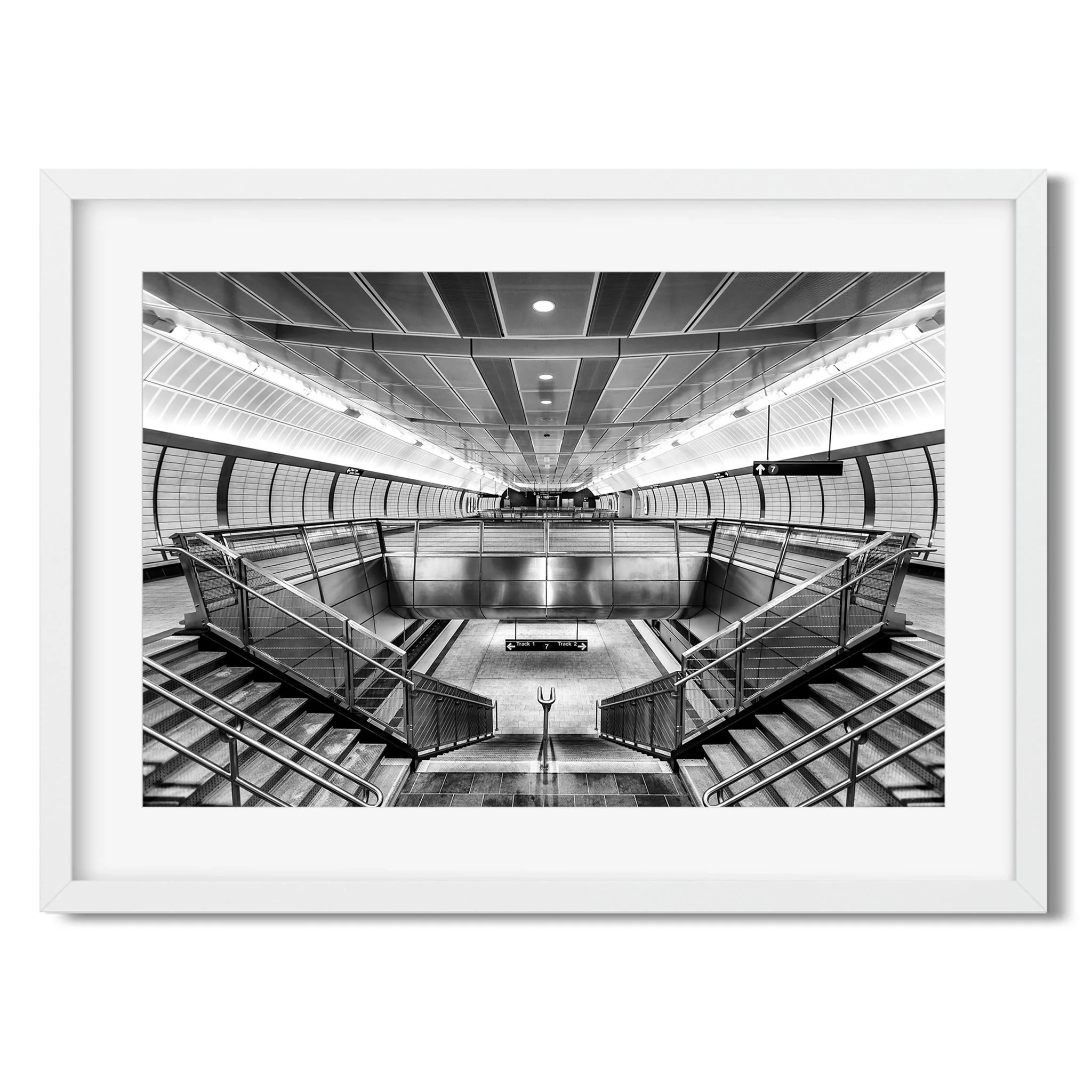 34th Street–Hudson Yards station - Black and White NYC Architecture Photography Fine Art Print