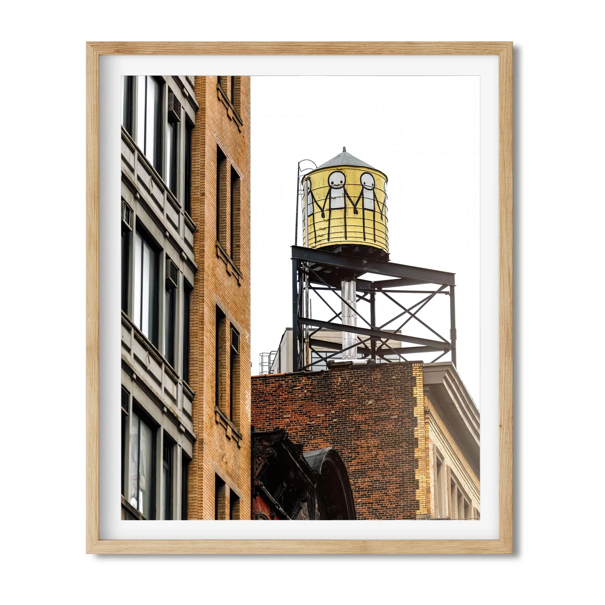 Water Tower painted by STIK in East Village - NYC Photography Color Fine Art Print Wall Art