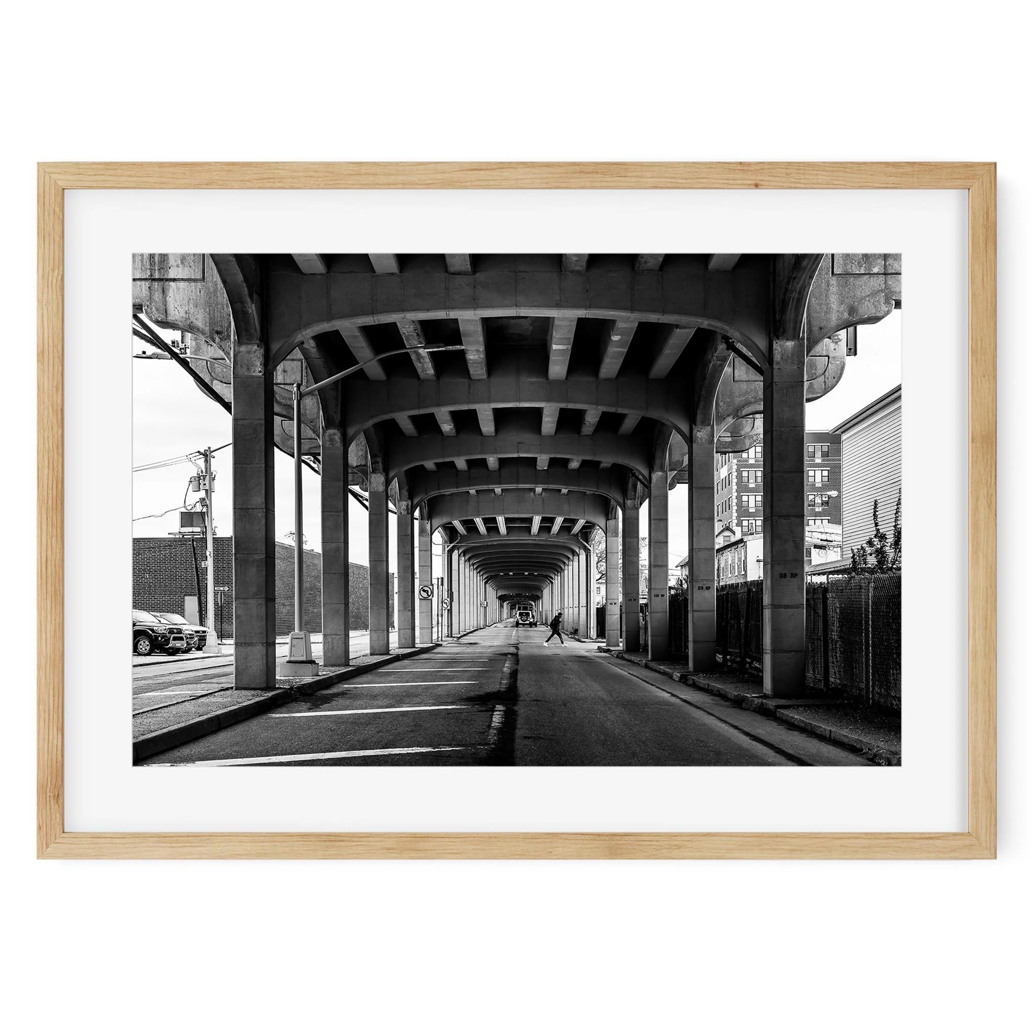 Rockaway Freeway, Queens - Black and White New York City Architecture Photography Fine Art Print