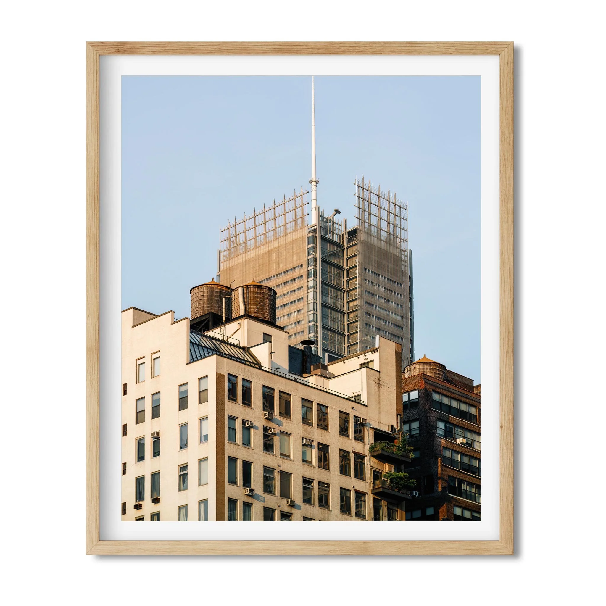 Water Tower on 344 W 38th St in Garment District - NYC Photography Color Fine Art Print Wall Art