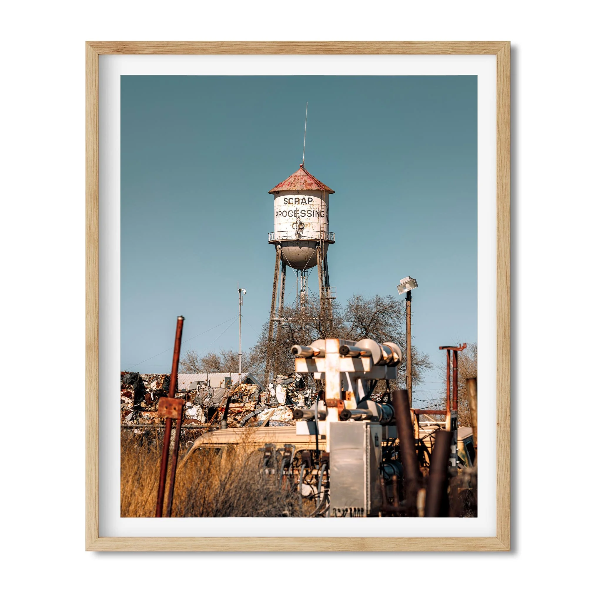 Scrap Processing Co Amarillo Texas - Water Tower Photography Color Fine Art Print Wall Art