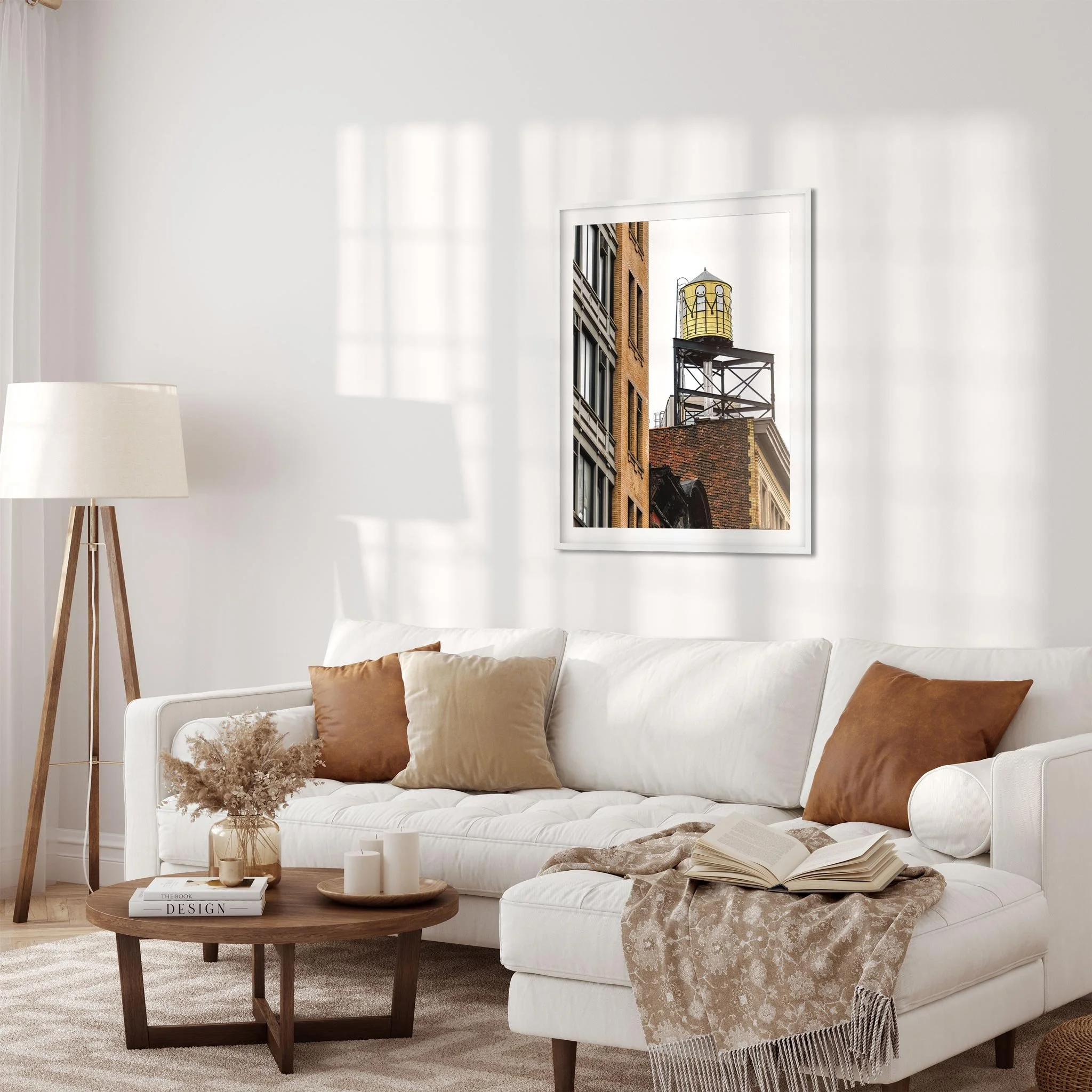 Water Tower painted by STIK in East Village - NYC Photography Color Fine Art Print Wall Art