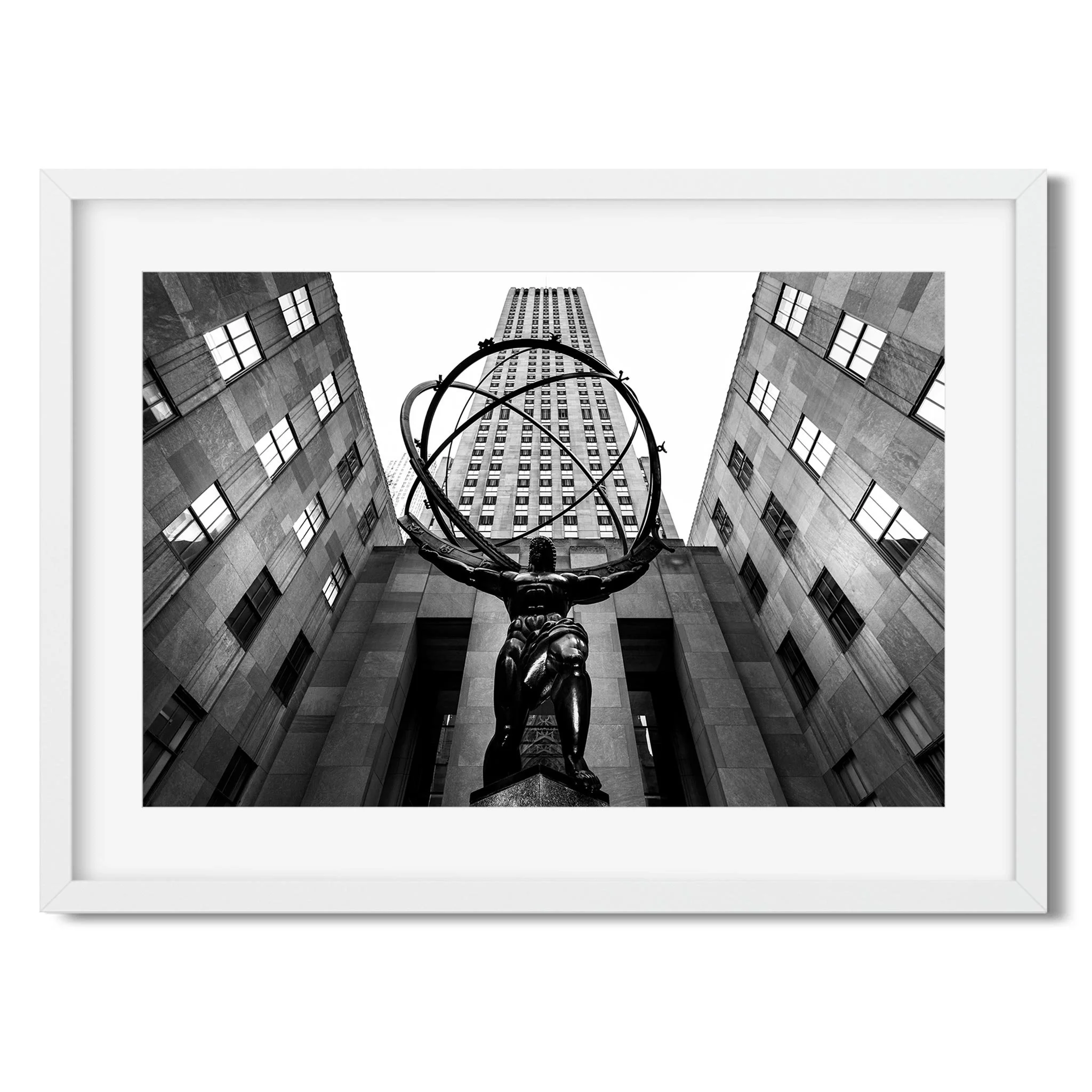 Rockefeller Center - Black and White New York City Architecture Photography Fine Art Print