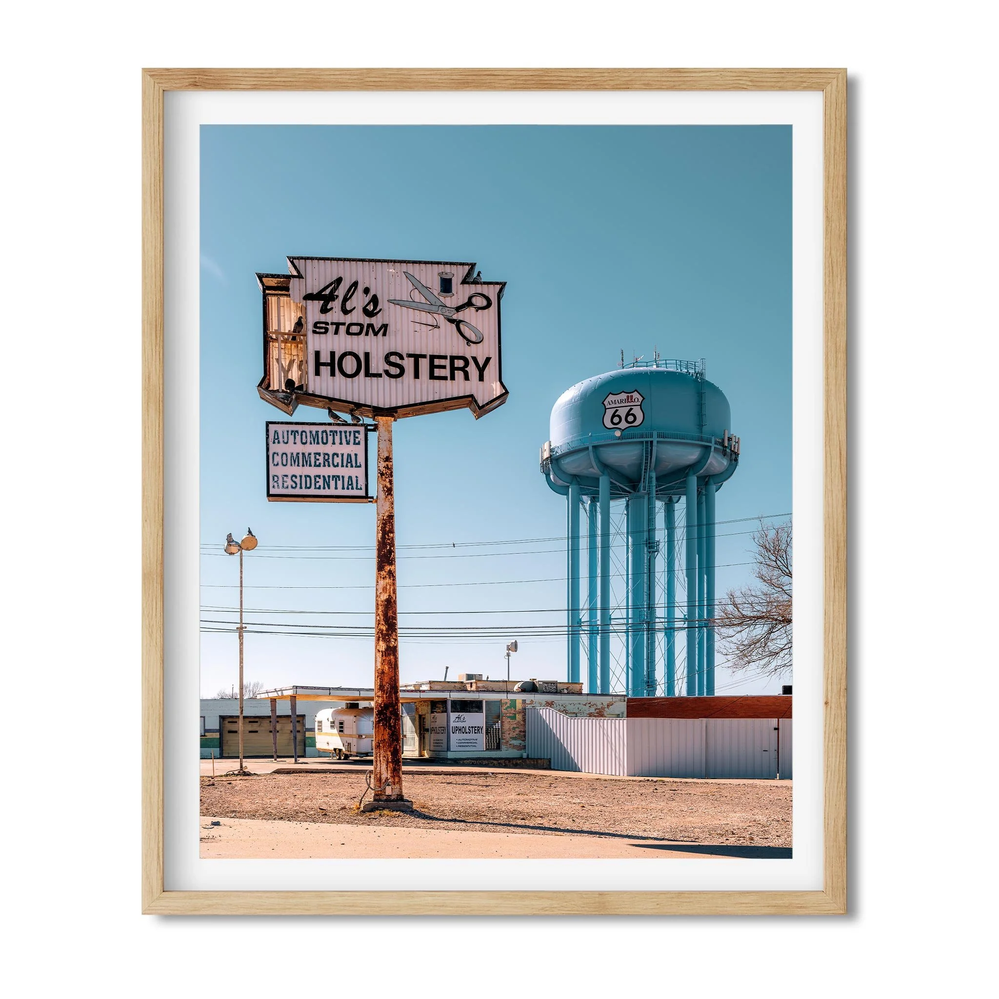 Route 66 Water Tower, Amarillo Texas - Water Tower Photography Color Fine Art Print Wall Art