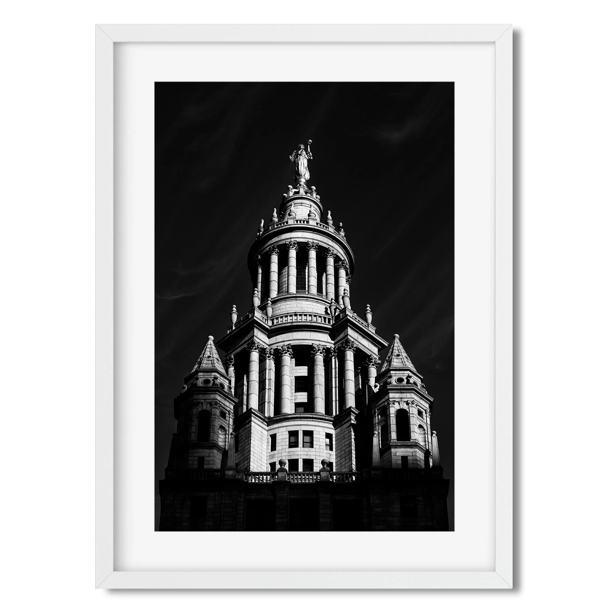 Manhattan Borough President Office - Black and White Architecture Photography Fine Art Print