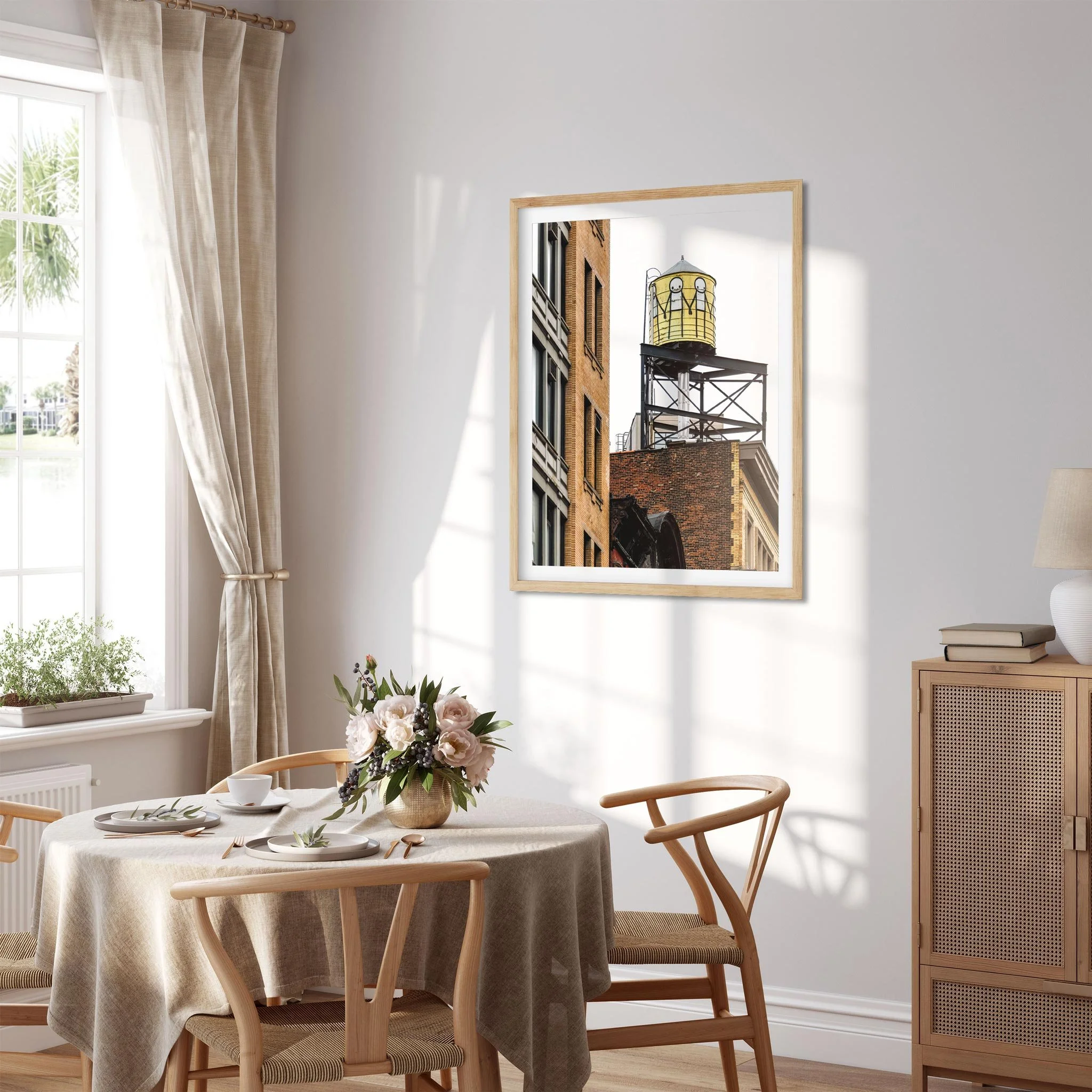 Water Tower painted by STIK in East Village - NYC Photography Color Fine Art Print Wall Art