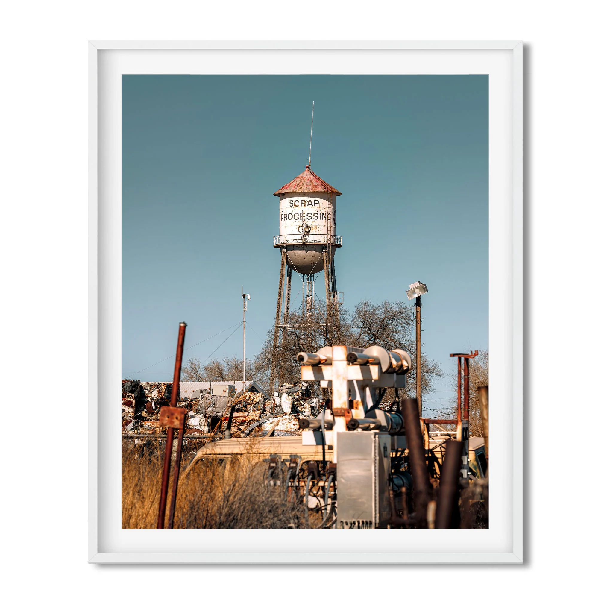 Scrap Processing Co Amarillo Texas - Water Tower Photography Color Fine Art Print Wall Art