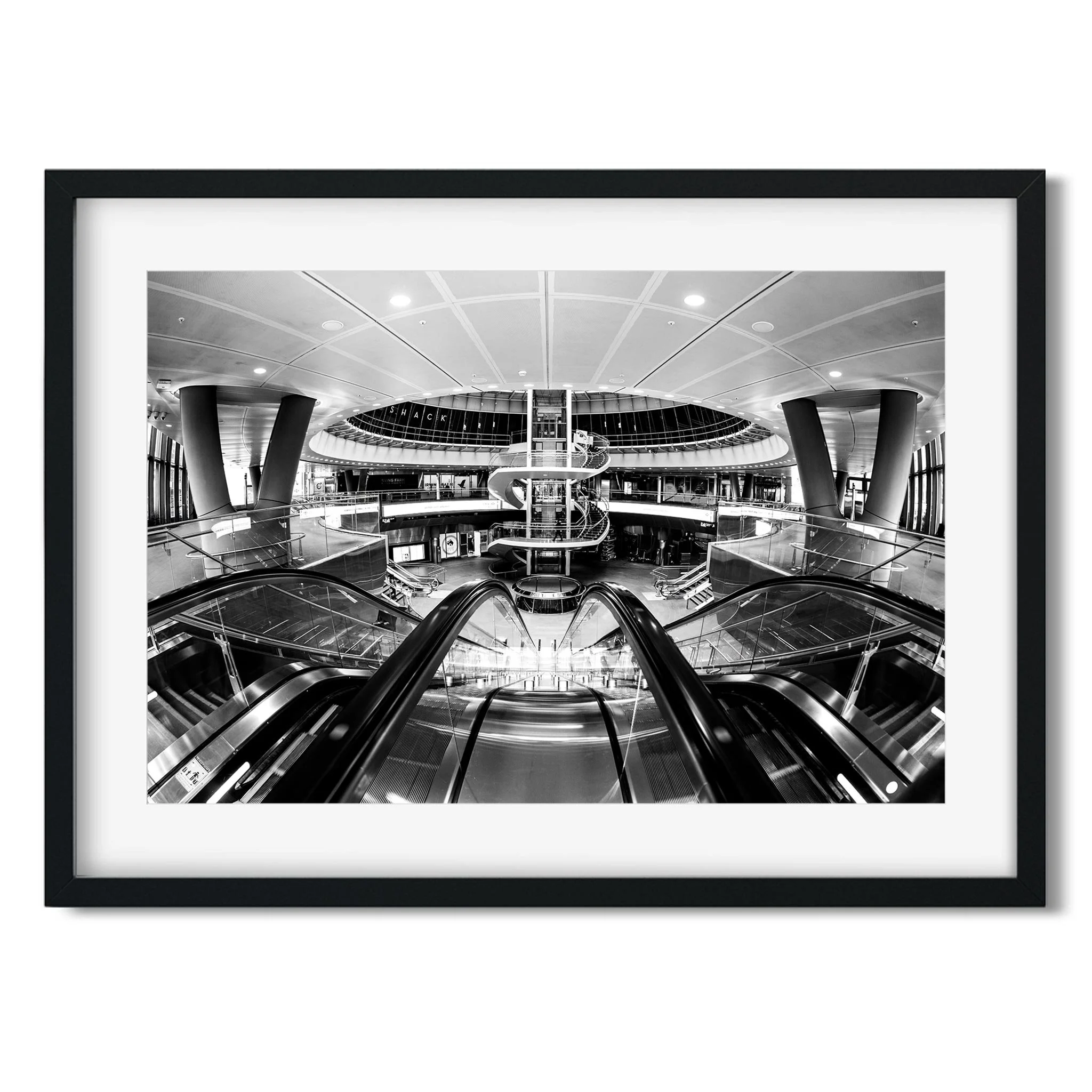 Fulton Street Subway - Black and White New York City Architecture Photography Fine Art Print