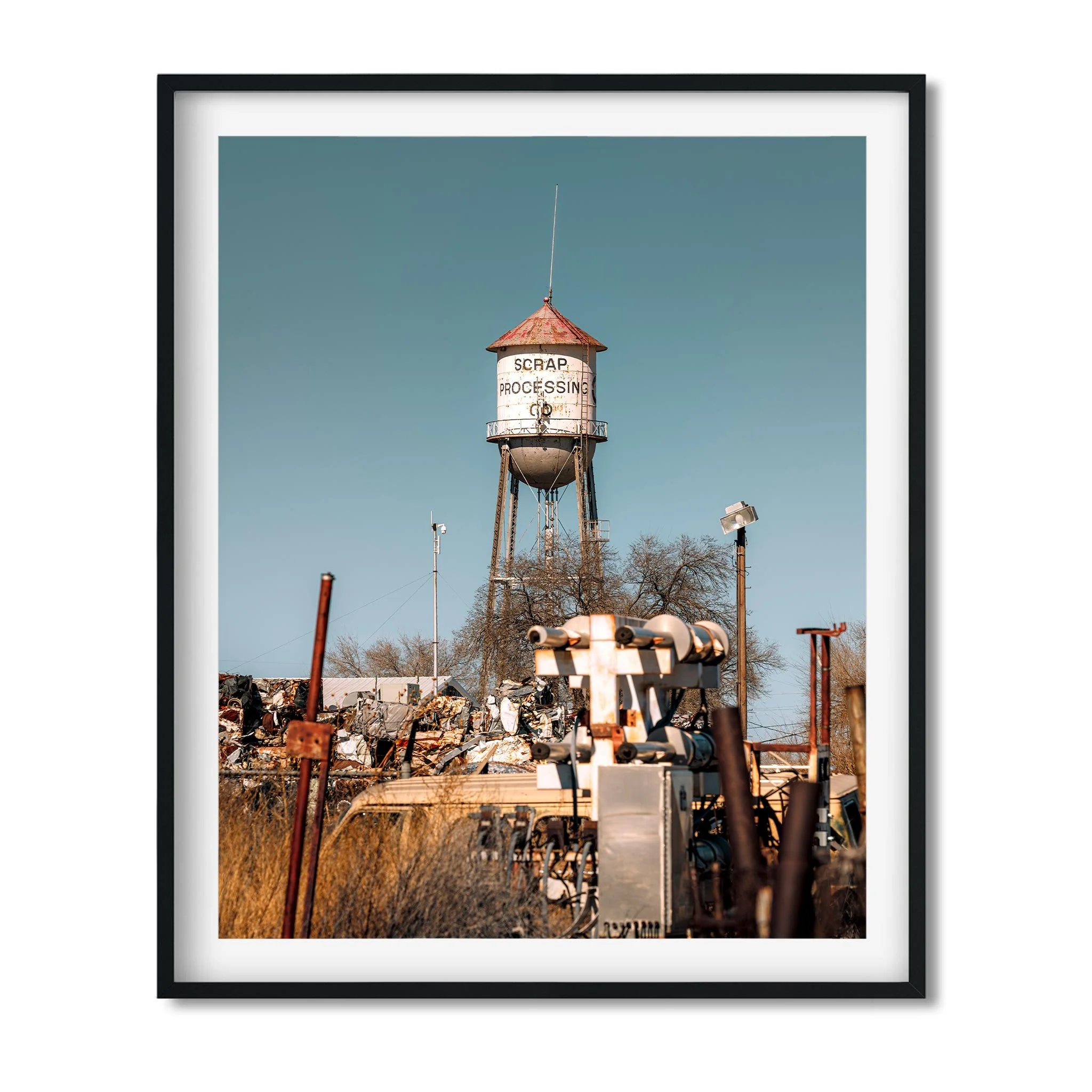 Scrap Processing Co Amarillo Texas - Water Tower Photography Color Fine Art Print Wall Art
