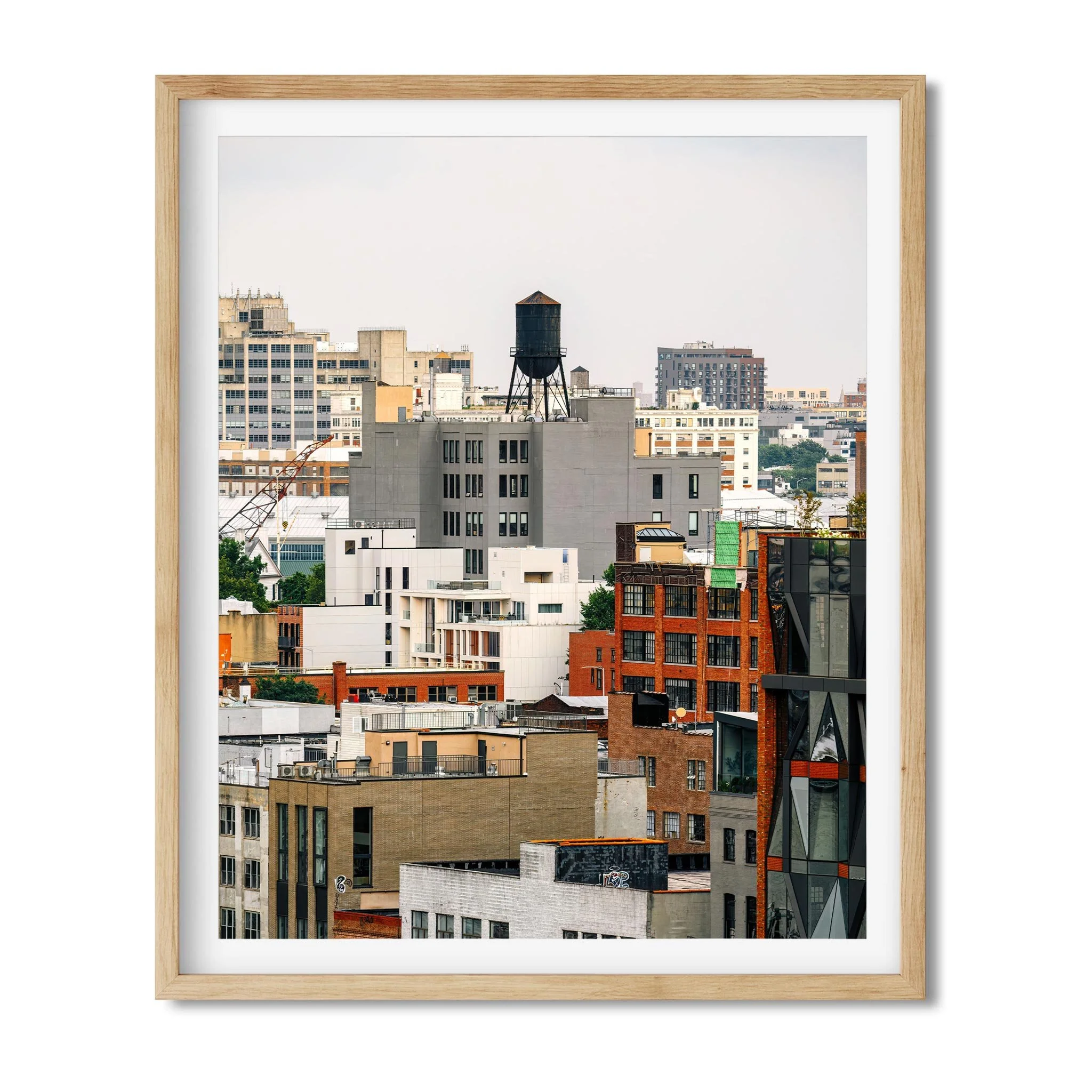 Water Tower on 295 Front St in Vinegar Hill, Brookly - NYC Photography Color Fine Art Print Wall Art