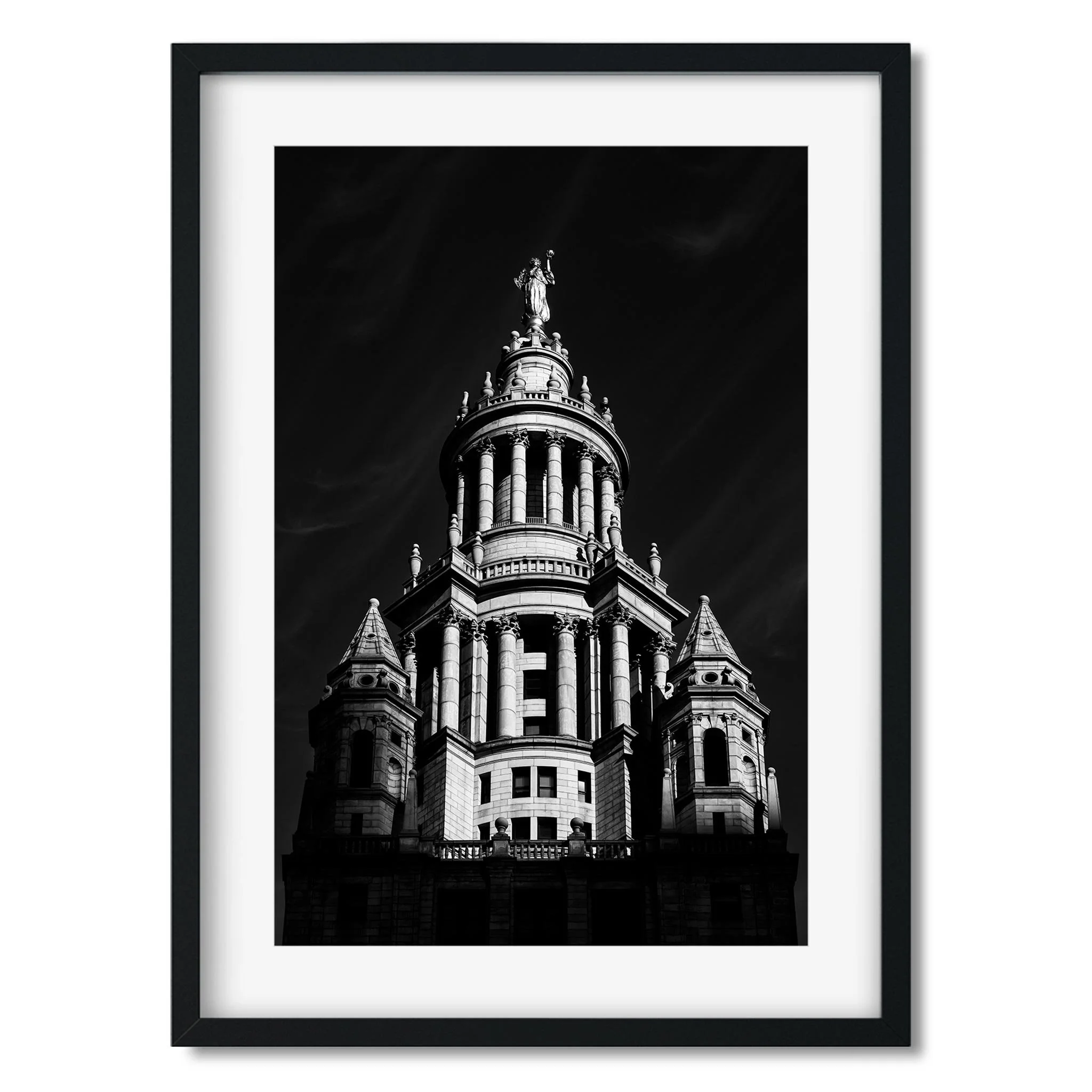 Manhattan Borough President Office - Black and White Architecture Photography Fine Art Print