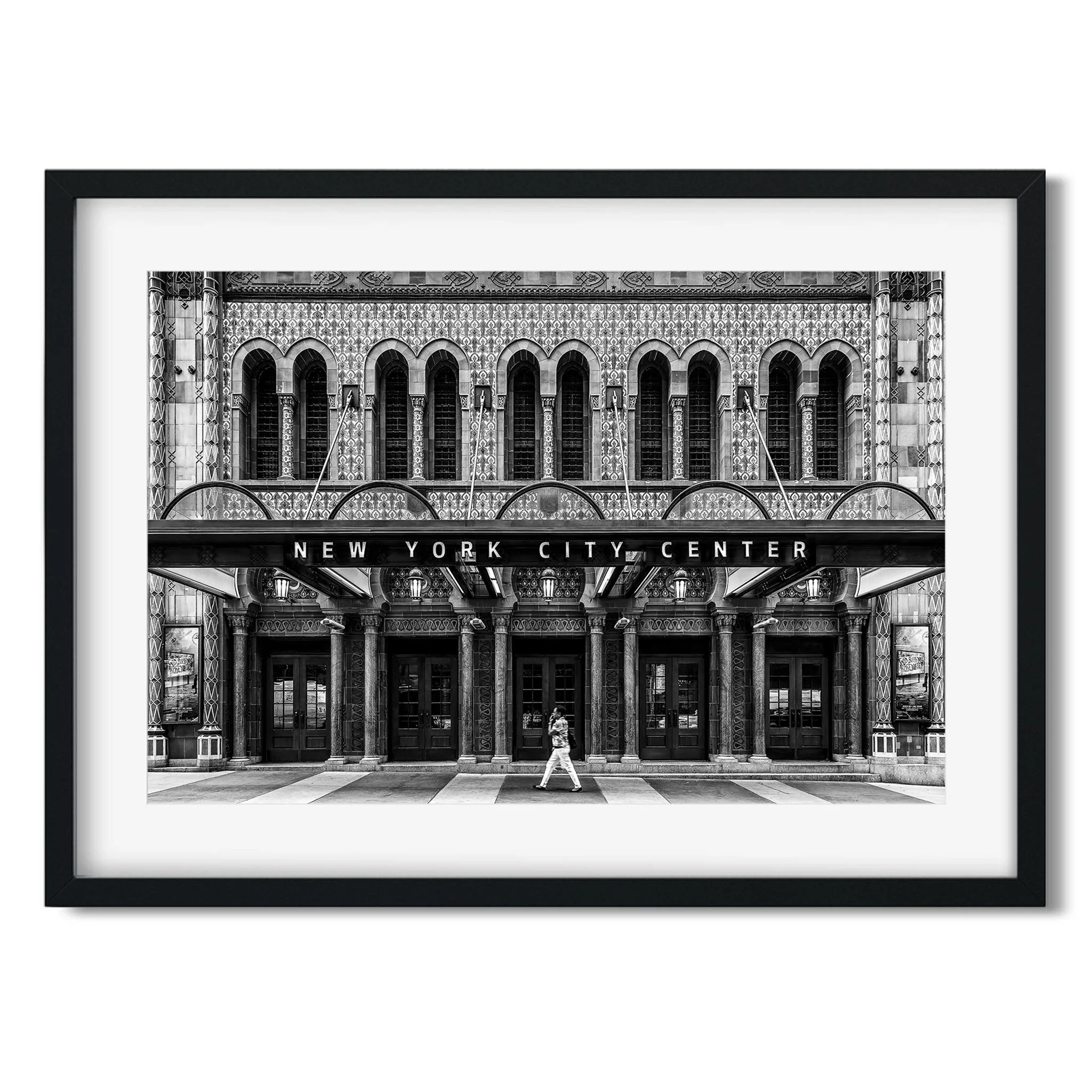 New York City Center - Black and White New York City Architecture Photography Fine Art Print