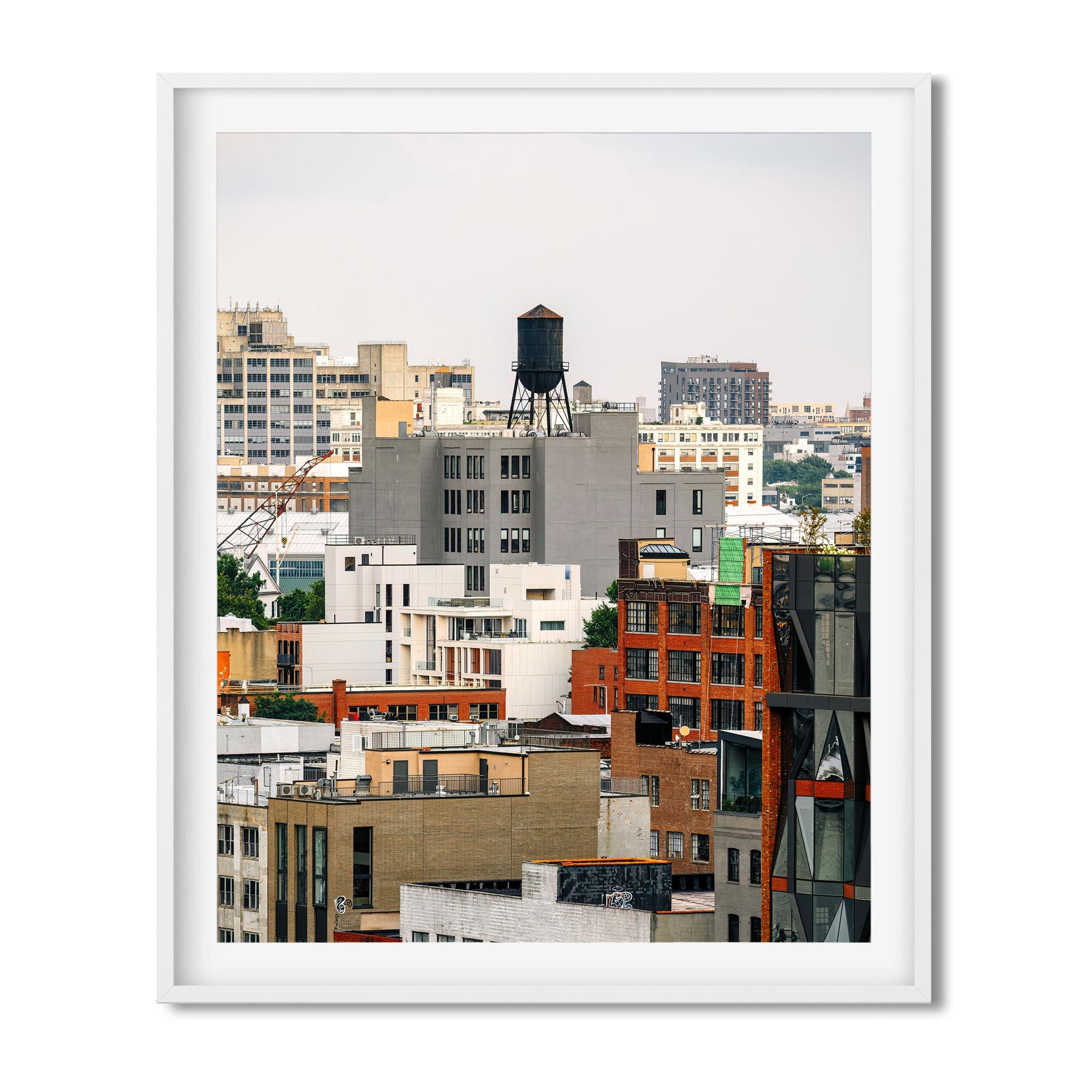 Water Tower on 295 Front St in Vinegar Hill, Brookly - NYC Photography Color Fine Art Print Wall Art