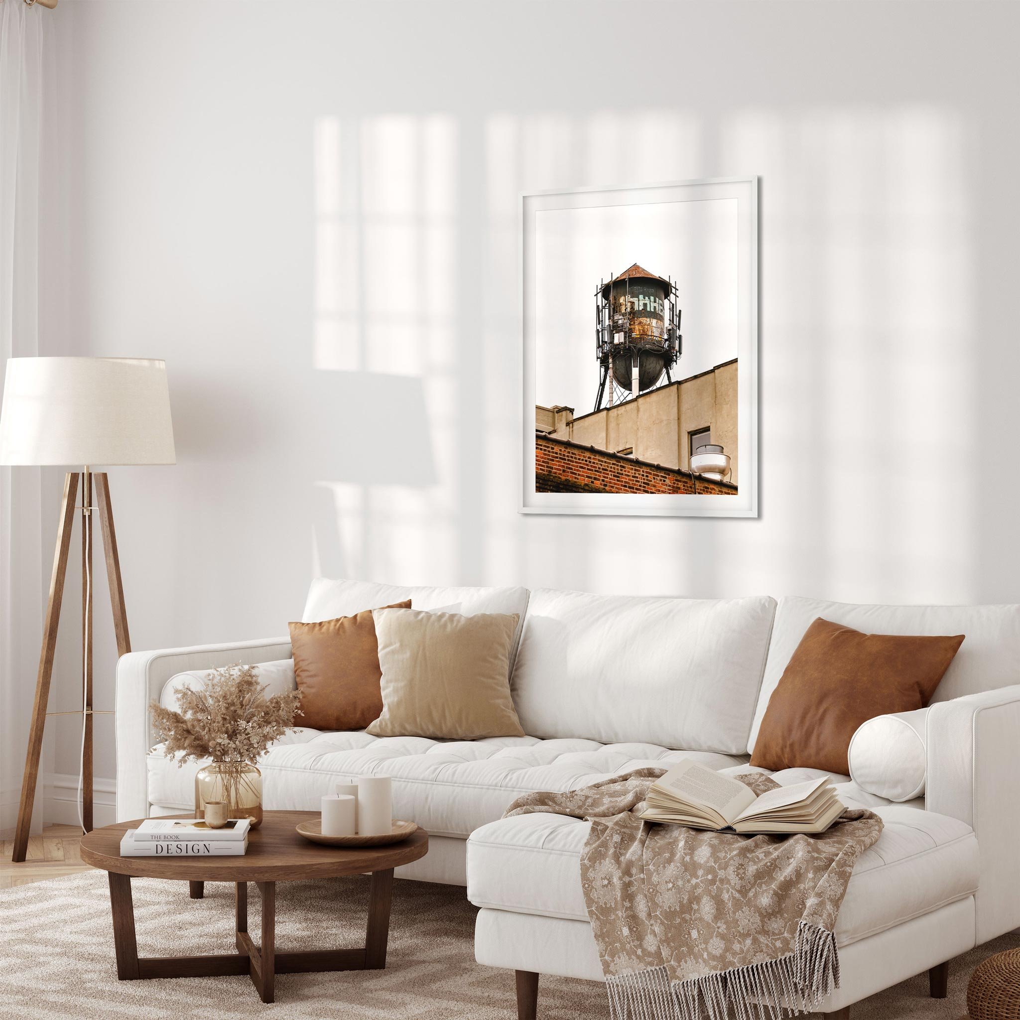 Water Tower in Greenpoint Brooklyn NY- Water Tower Photography Color Fine Art Print Wall Art