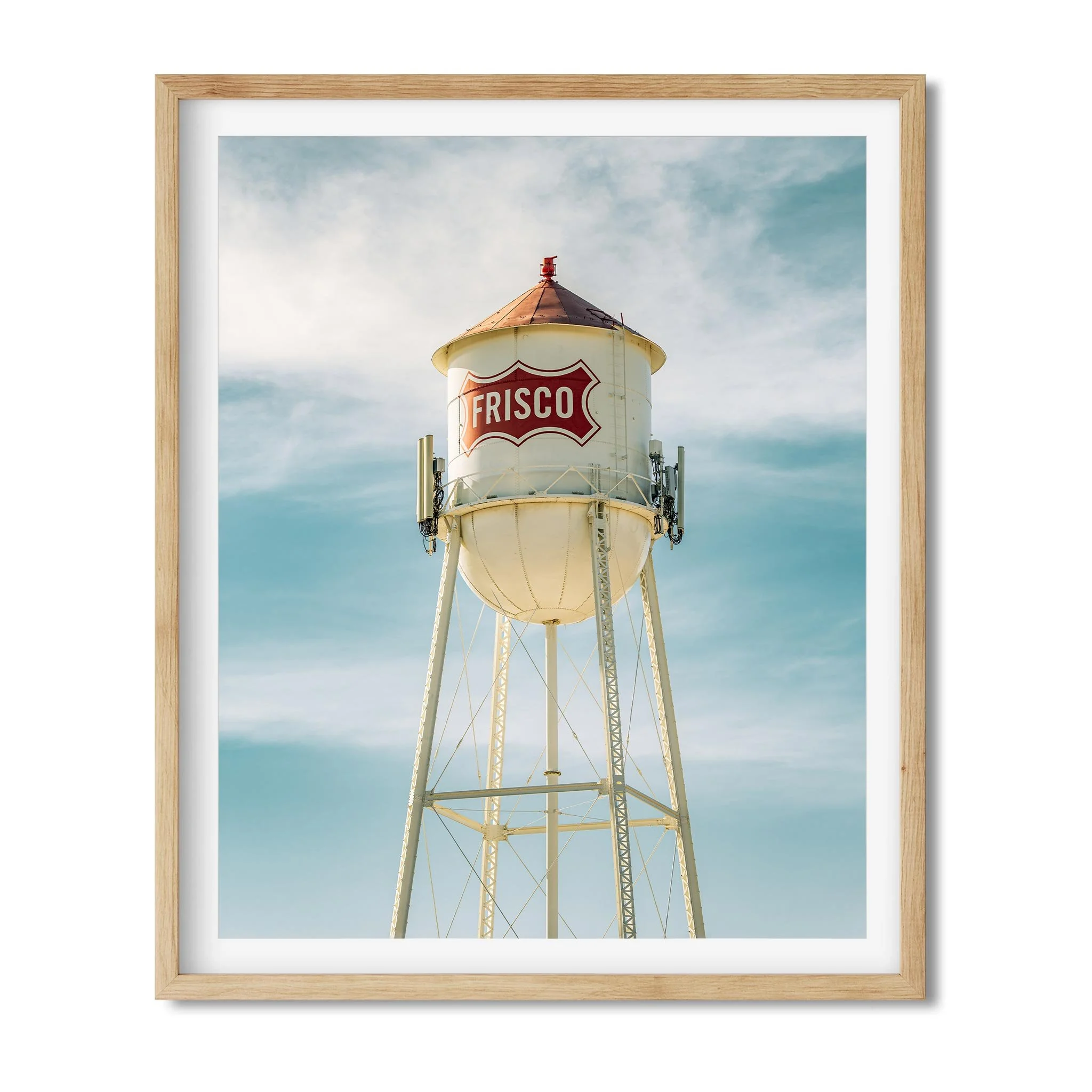Water Tower Frisco Downtown Texas- Water Tower Photography Color Fine Art Print Wall Art