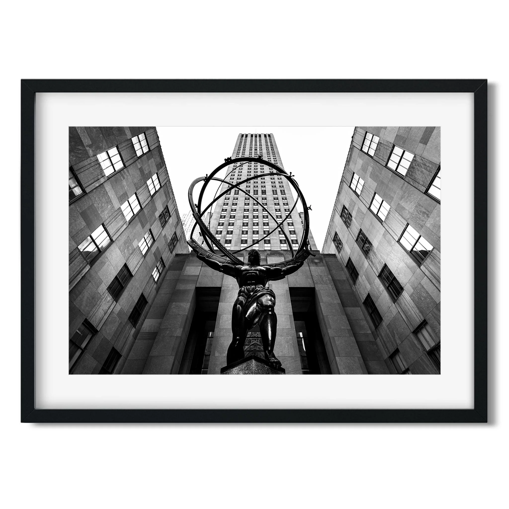Rockefeller Center - Black and White New York City Architecture Photography Fine Art Print