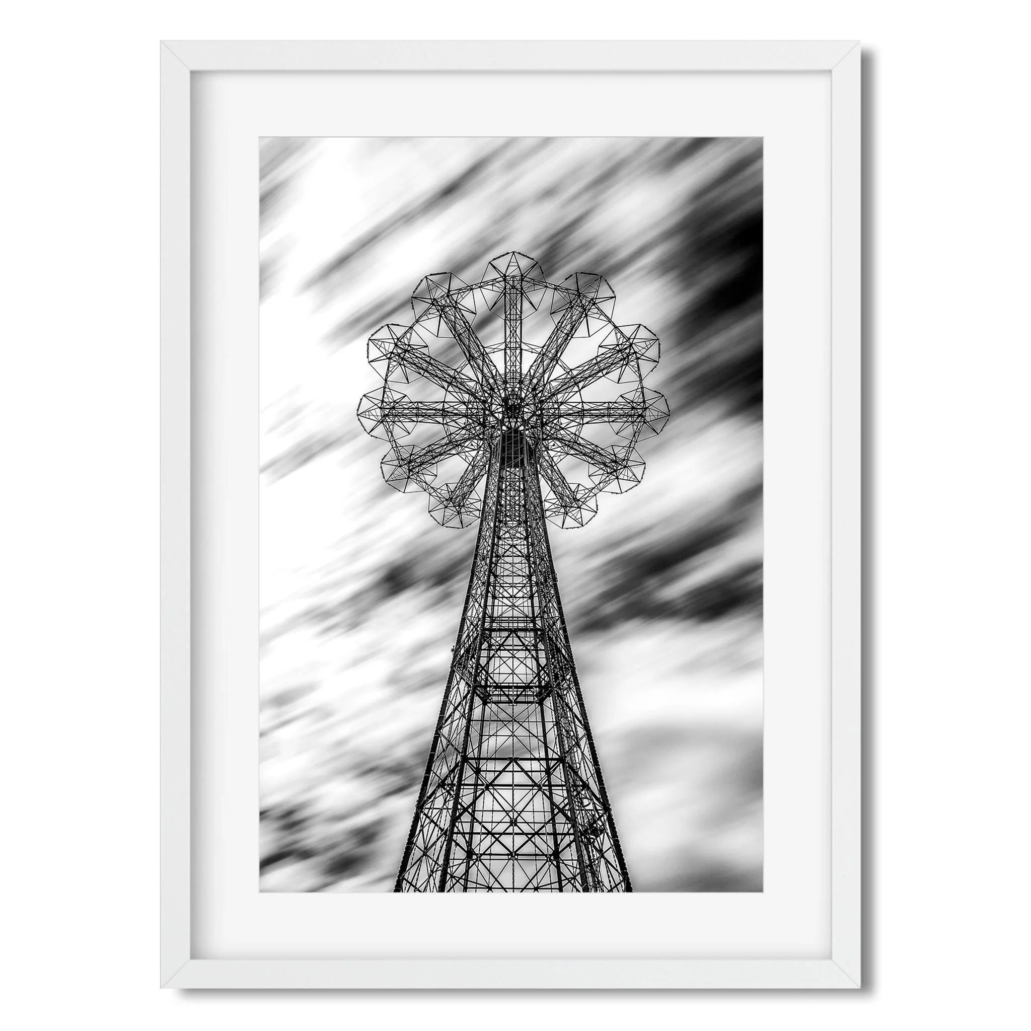 Parachute Jump, Brooklyn - Black and White New York City Architecture Photography Fine Art Print
