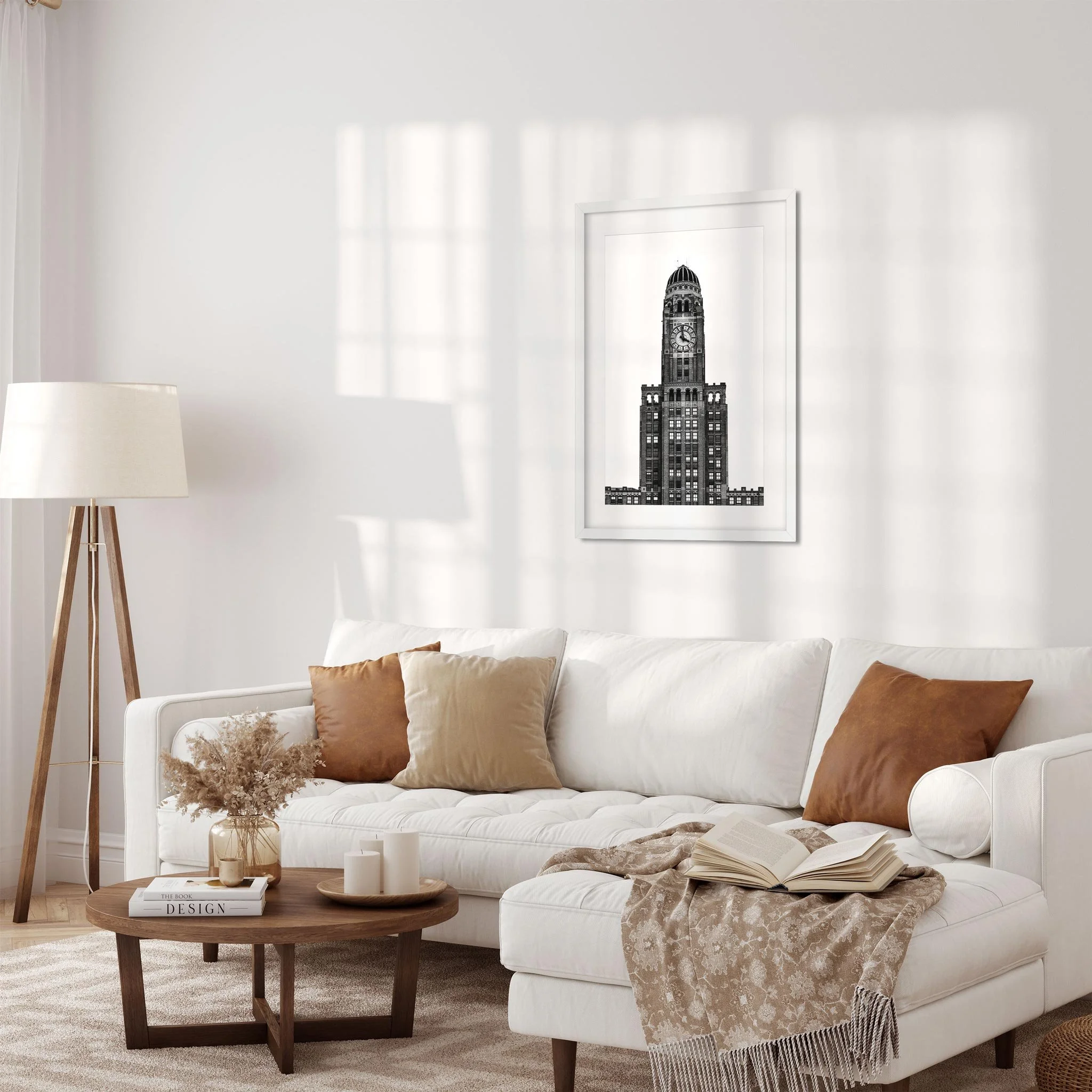 Williamsburgh Savings Bank Tower - Black and White Brooklyn Architecture Photography Fine Art Print