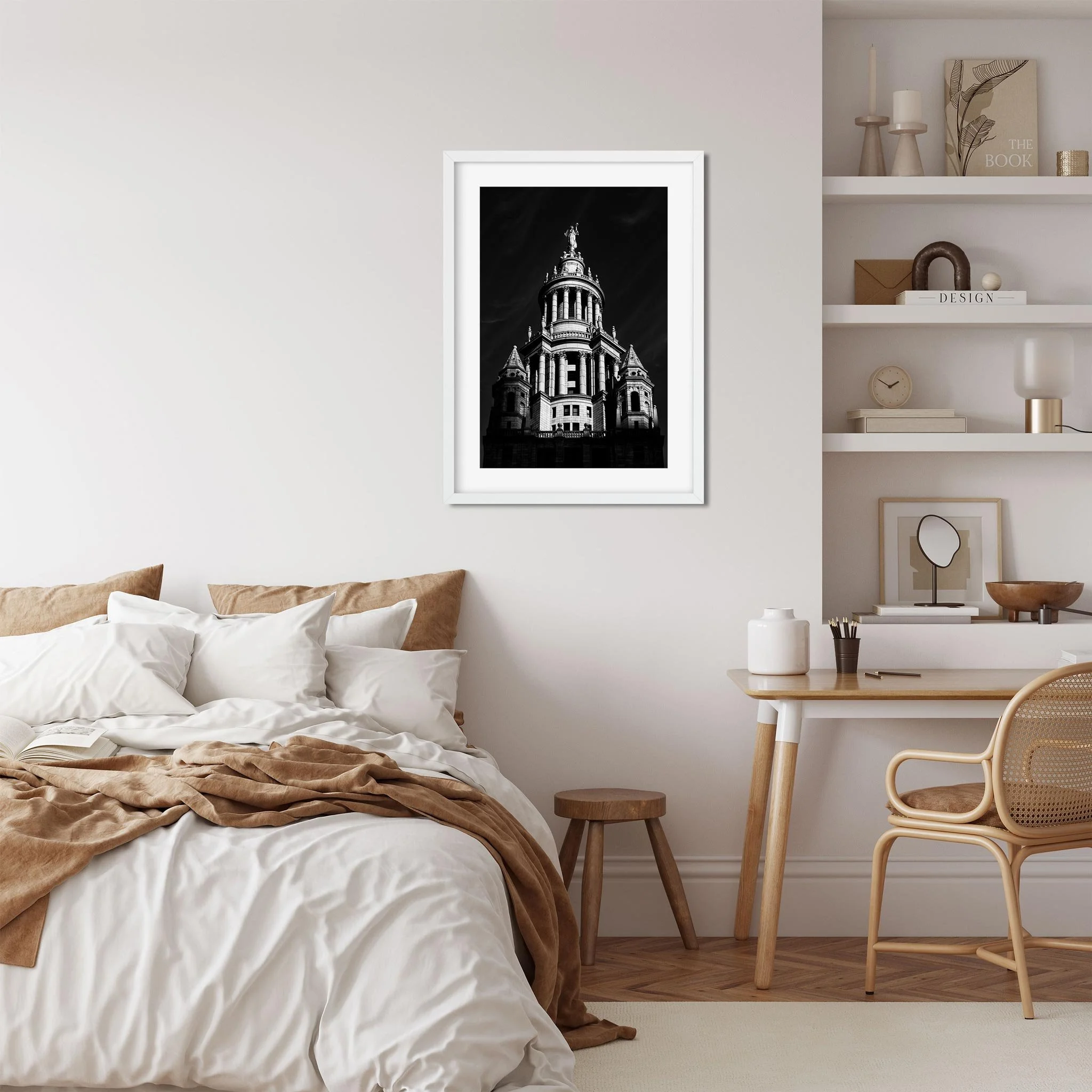 Manhattan Borough President Office - Black and White Architecture Photography Fine Art Print