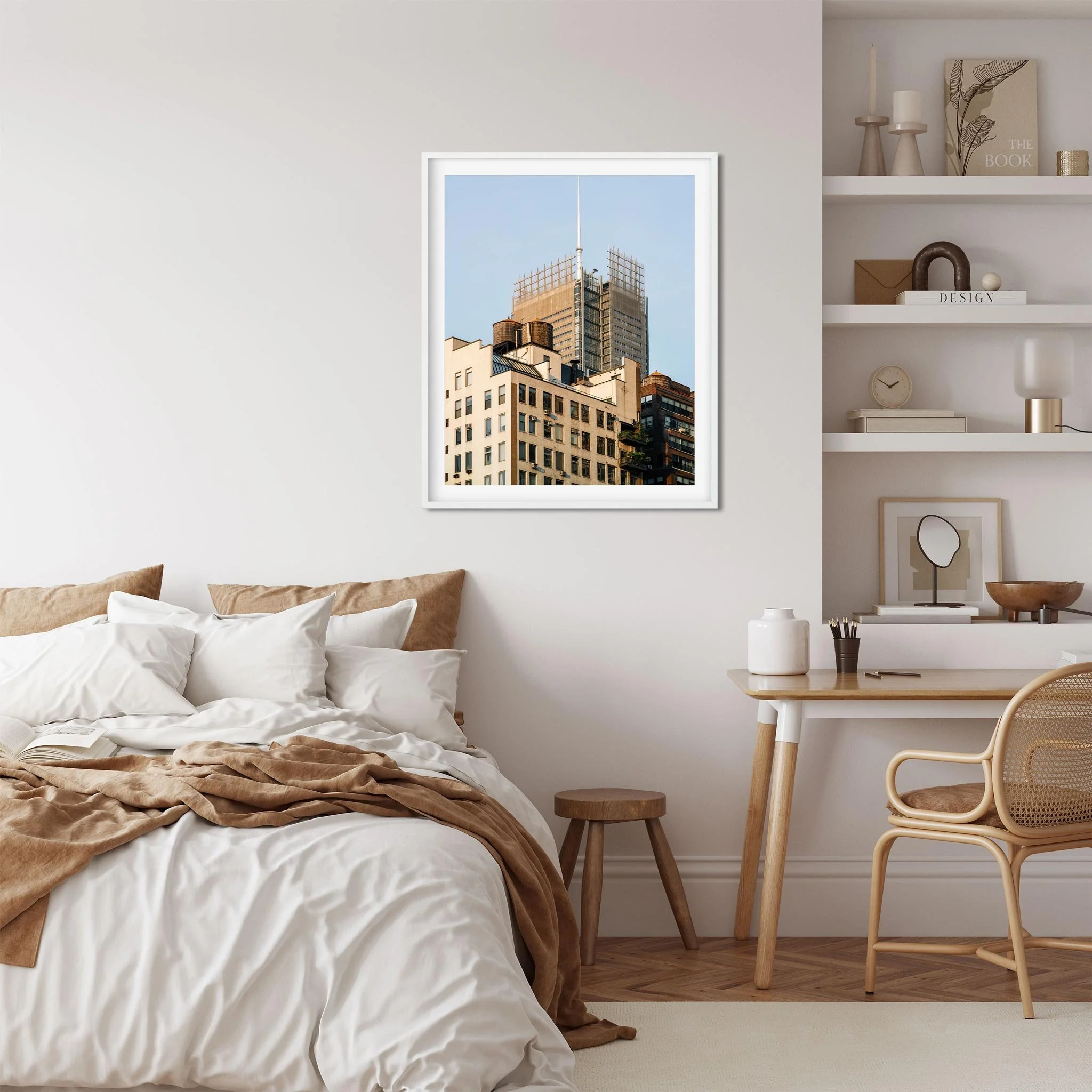 Water Tower on 344 W 38th St in Garment District - NYC Photography Color Fine Art Print Wall Art