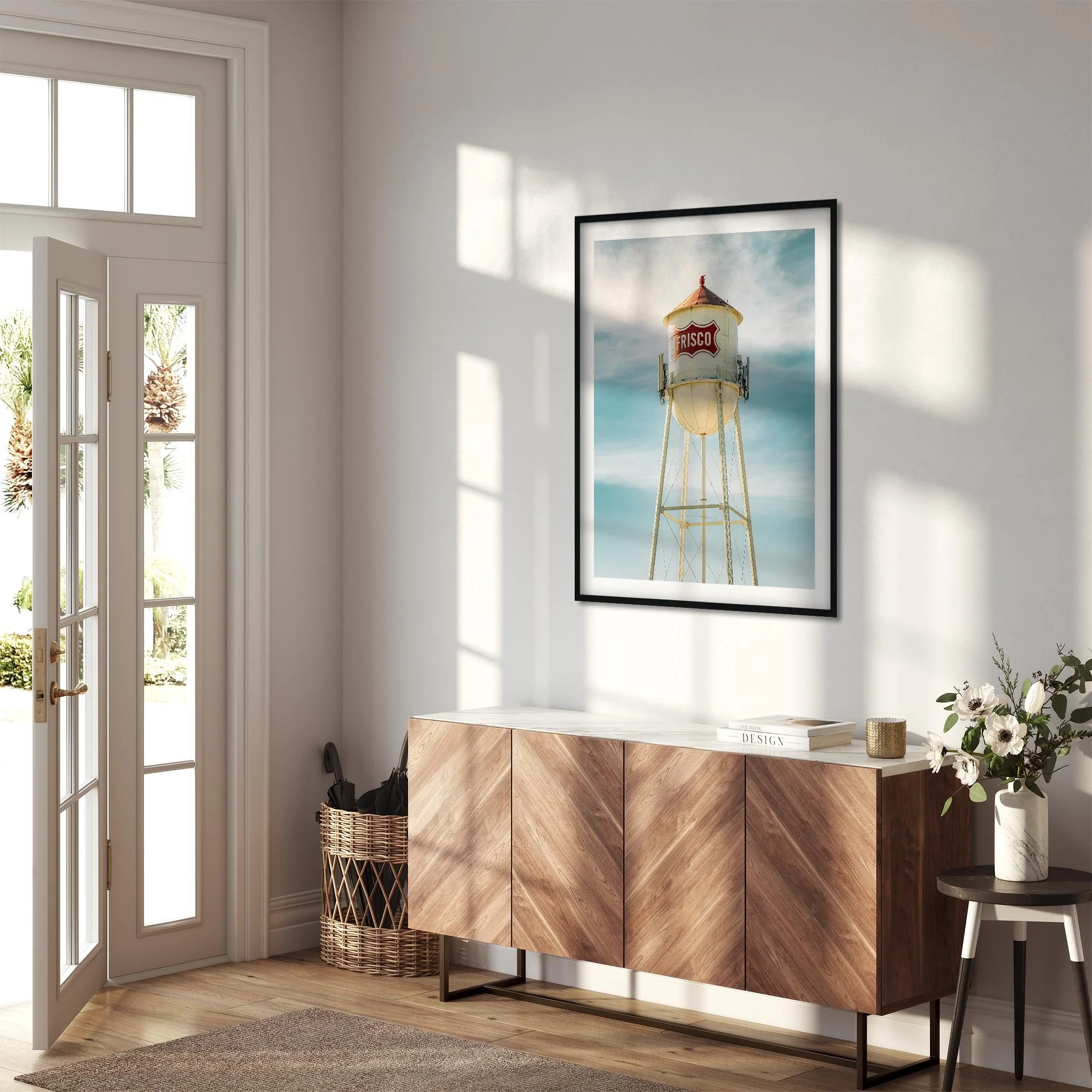 Water Tower Frisco Downtown Texas- Water Tower Photography Color Fine Art Print Wall Art