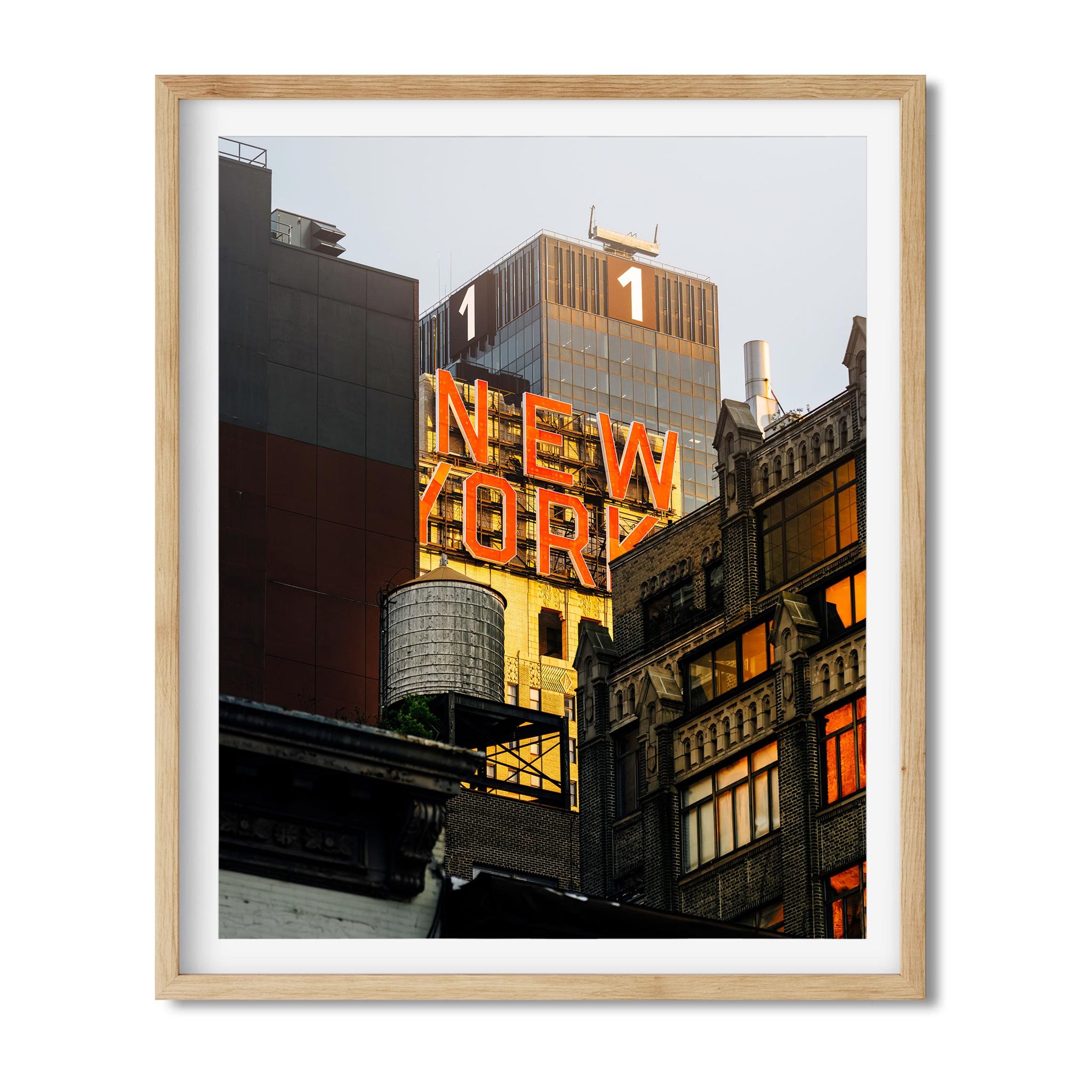 Water Tower with New Yorker sign in Hell's Kitchen - NYC Photography Color Fine Art Print Wall Art