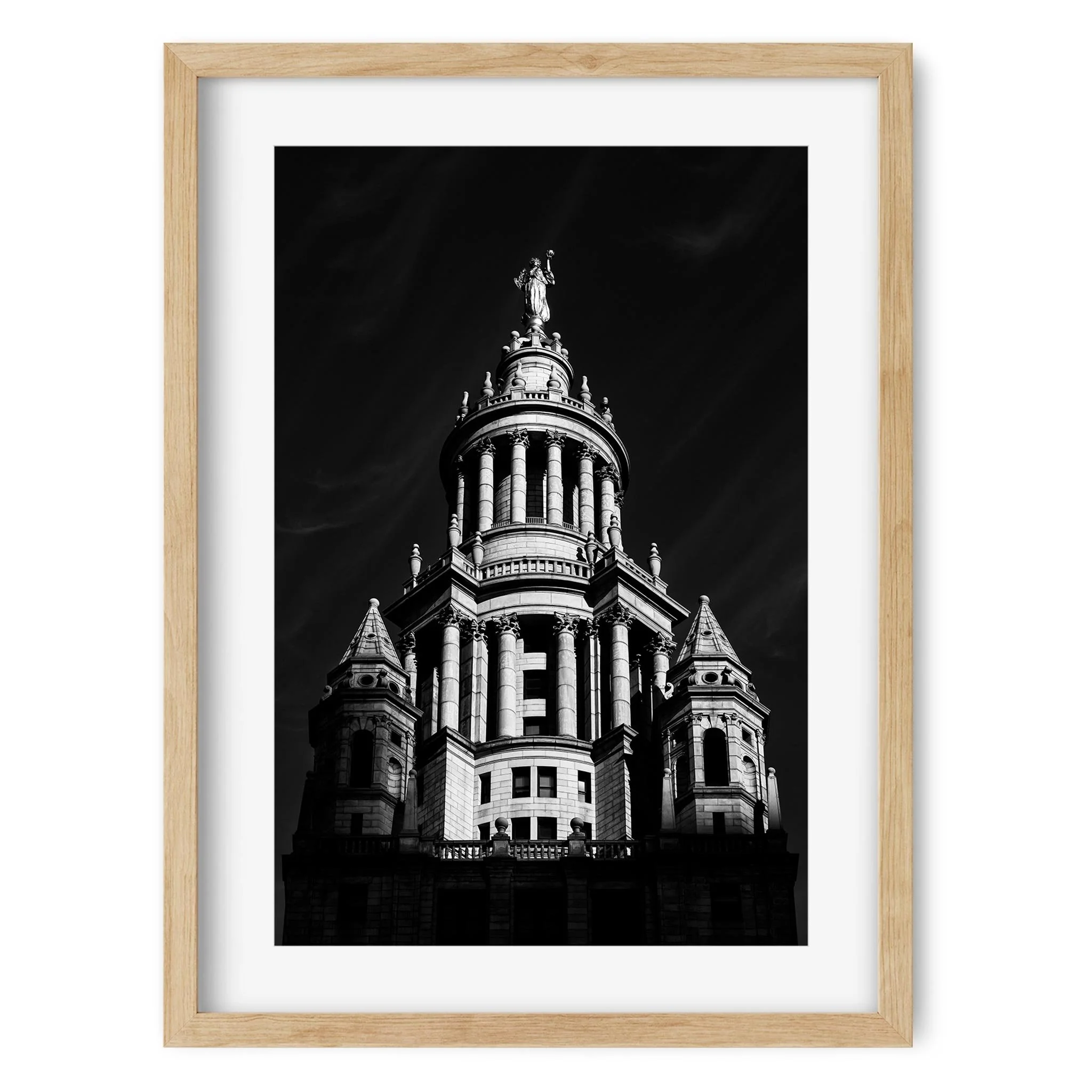 Manhattan Borough President Office - Black and White Architecture Photography Fine Art Print
