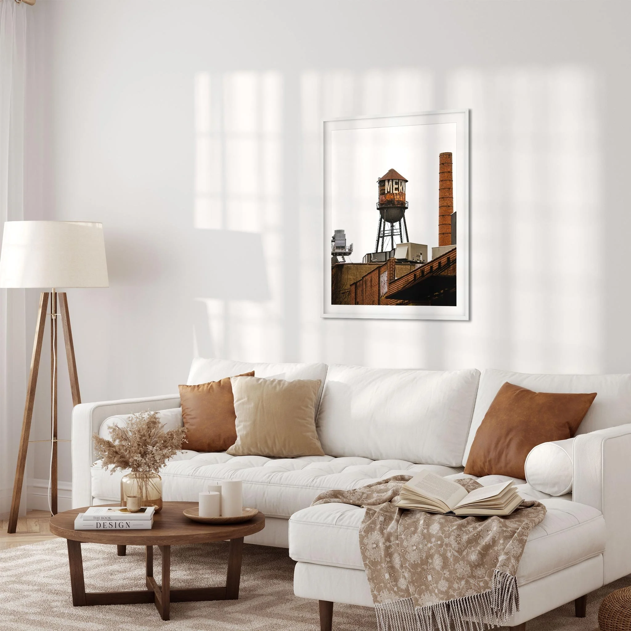 Rusty Water Tower in Greenpoint Brooklyn NY- Water Tower Photography Color Fine Art Print Wall Art