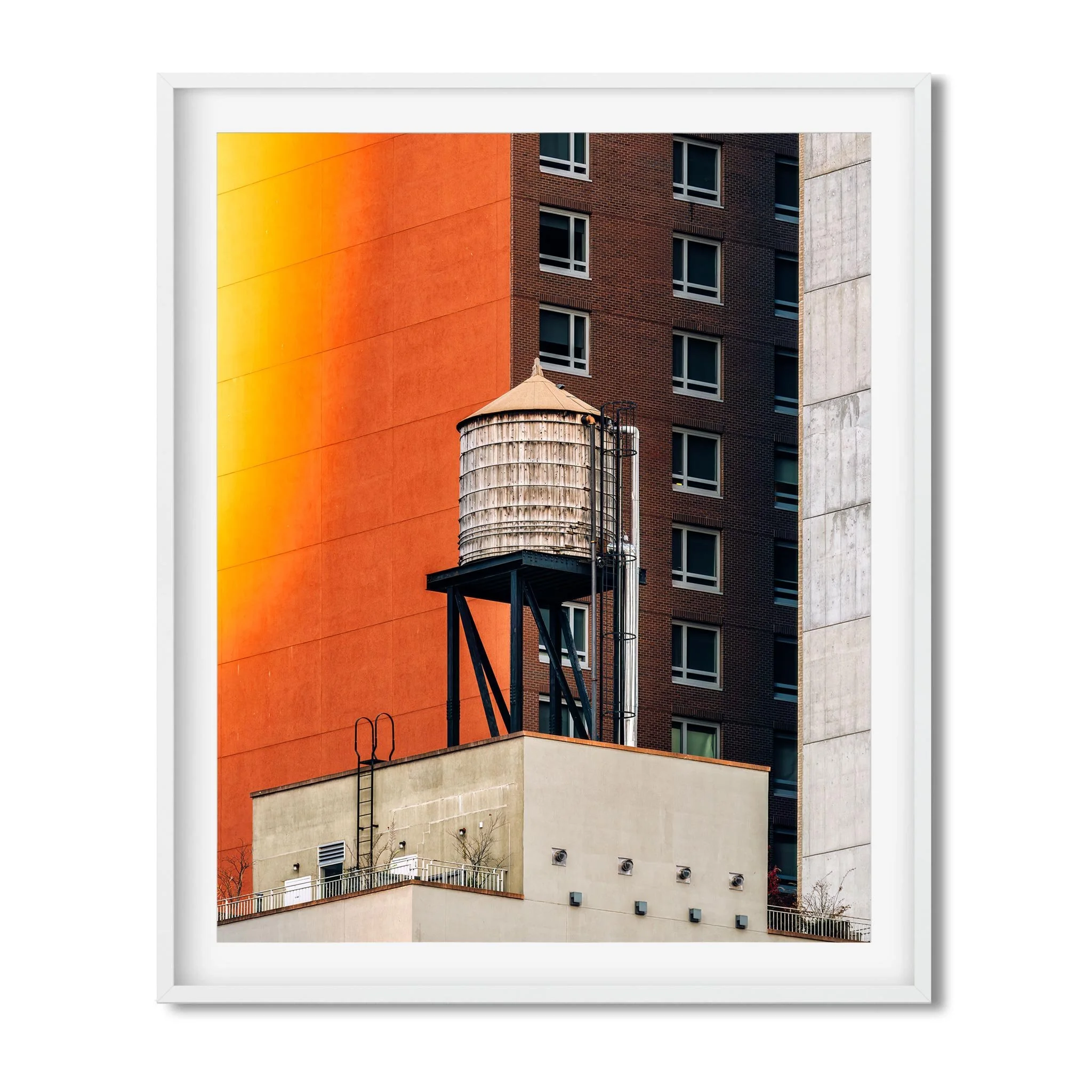 Sunset Color with Water Tower in Hell's Kitchen - NYC Photography Color Fine Art Print Wall Art