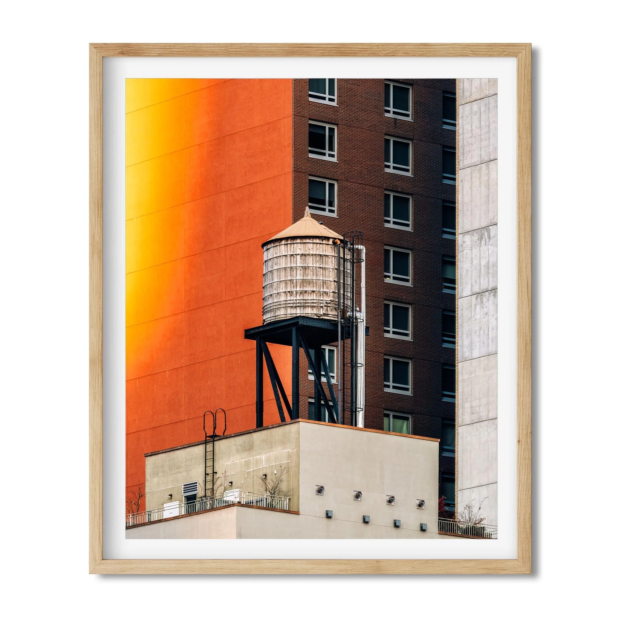 Sunset Color with Water Tower in Hell's Kitchen - NYC Photography Color Fine Art Print Wall Art