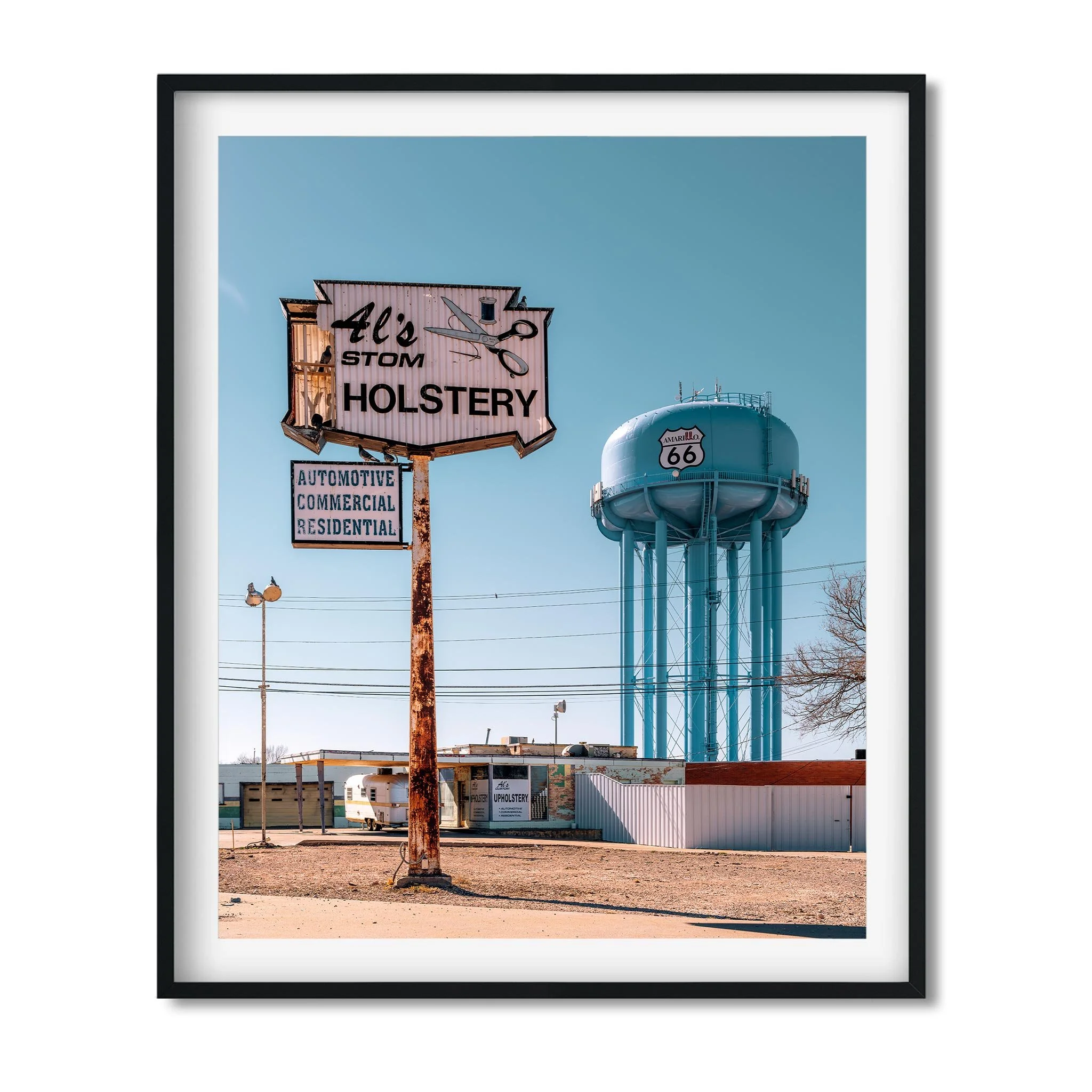 Route 66 Water Tower, Amarillo Texas - Water Tower Photography Color Fine Art Print Wall Art