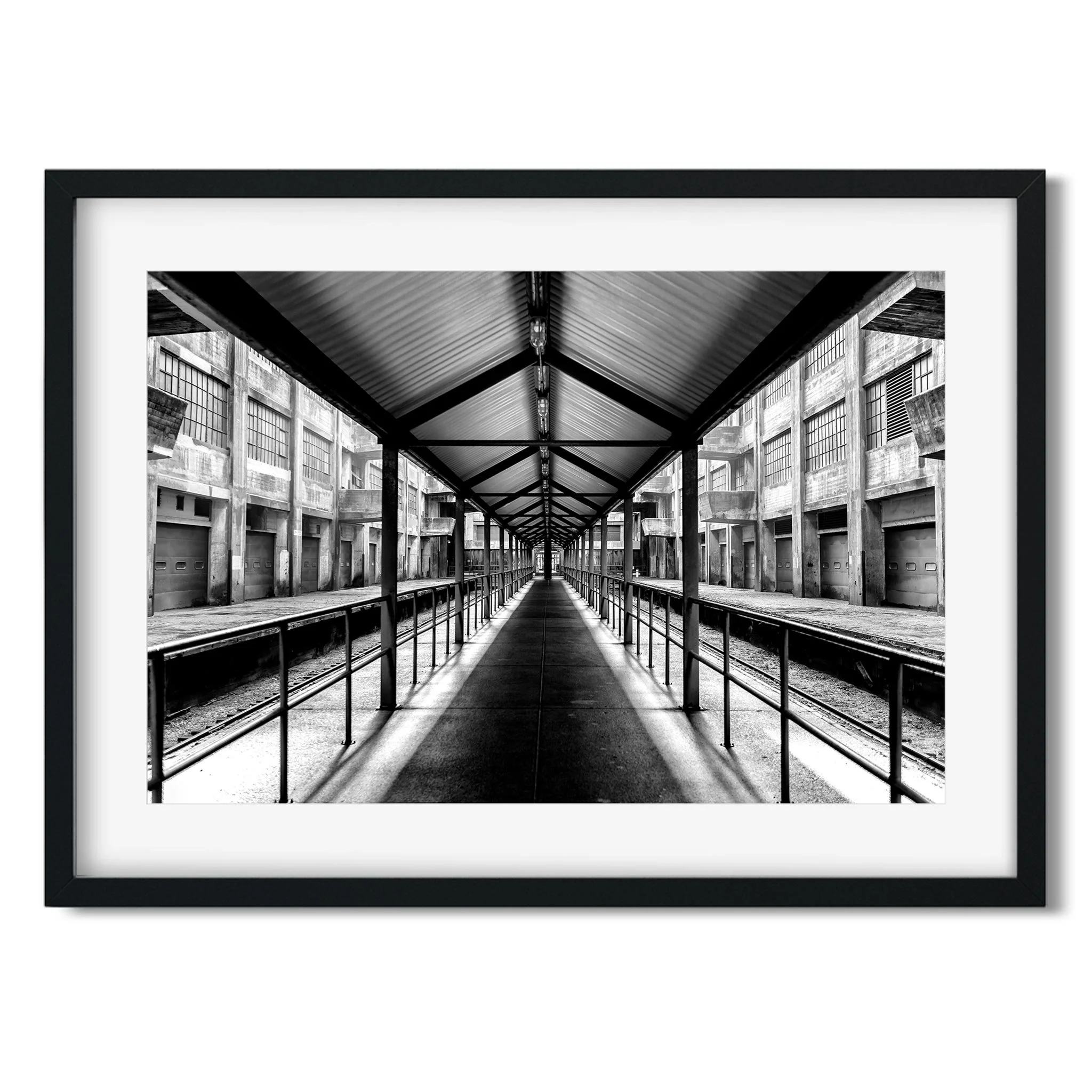 Brooklyn Army Terminal - Black and White New York City Architecture Photography Fine Art Print
