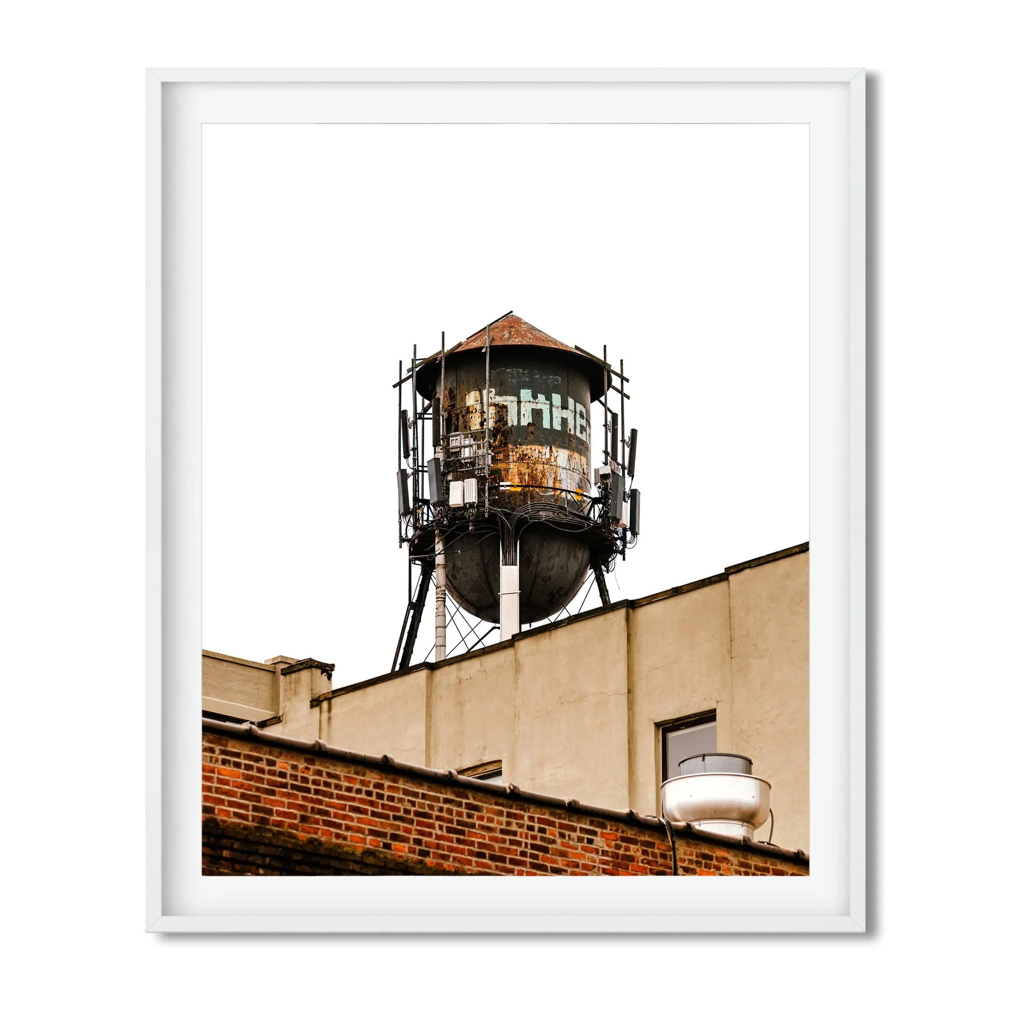 Water Tower in Greenpoint Brooklyn NY- Water Tower Photography Color Fine Art Print Wall Art
