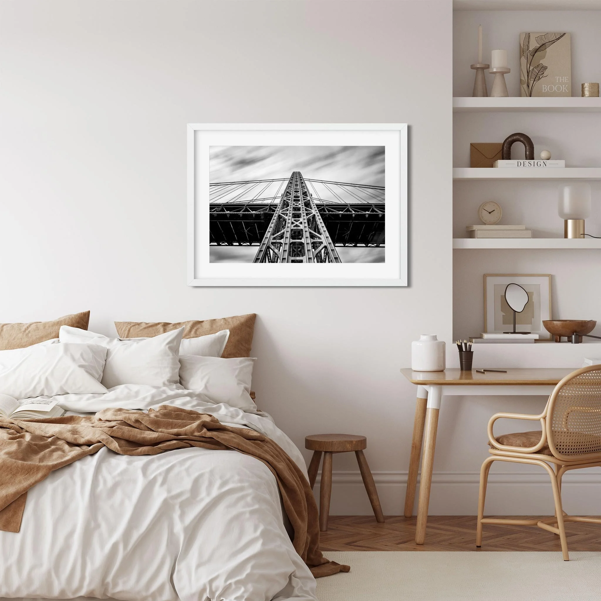 George Washington Bridge - Black and White New York City Architecture Photography Fine Art Print