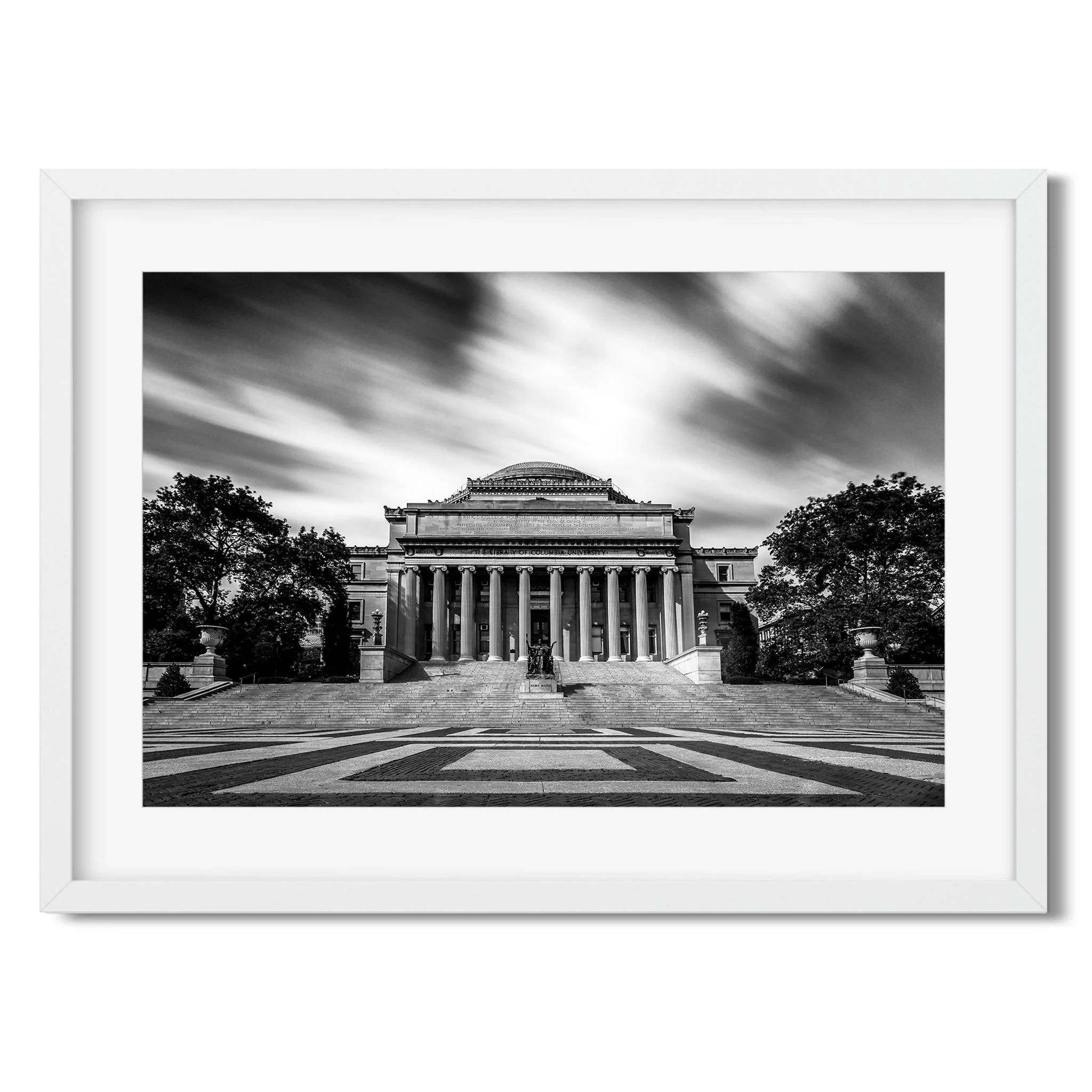 Columbia University - Black and White New York City Architecture Photography Fine Art Print