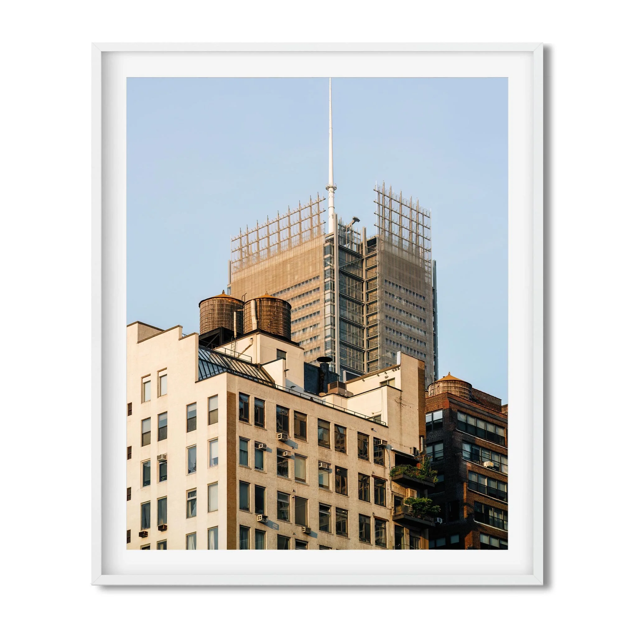 Water Tower on 344 W 38th St in Garment District - NYC Photography Color Fine Art Print Wall Art